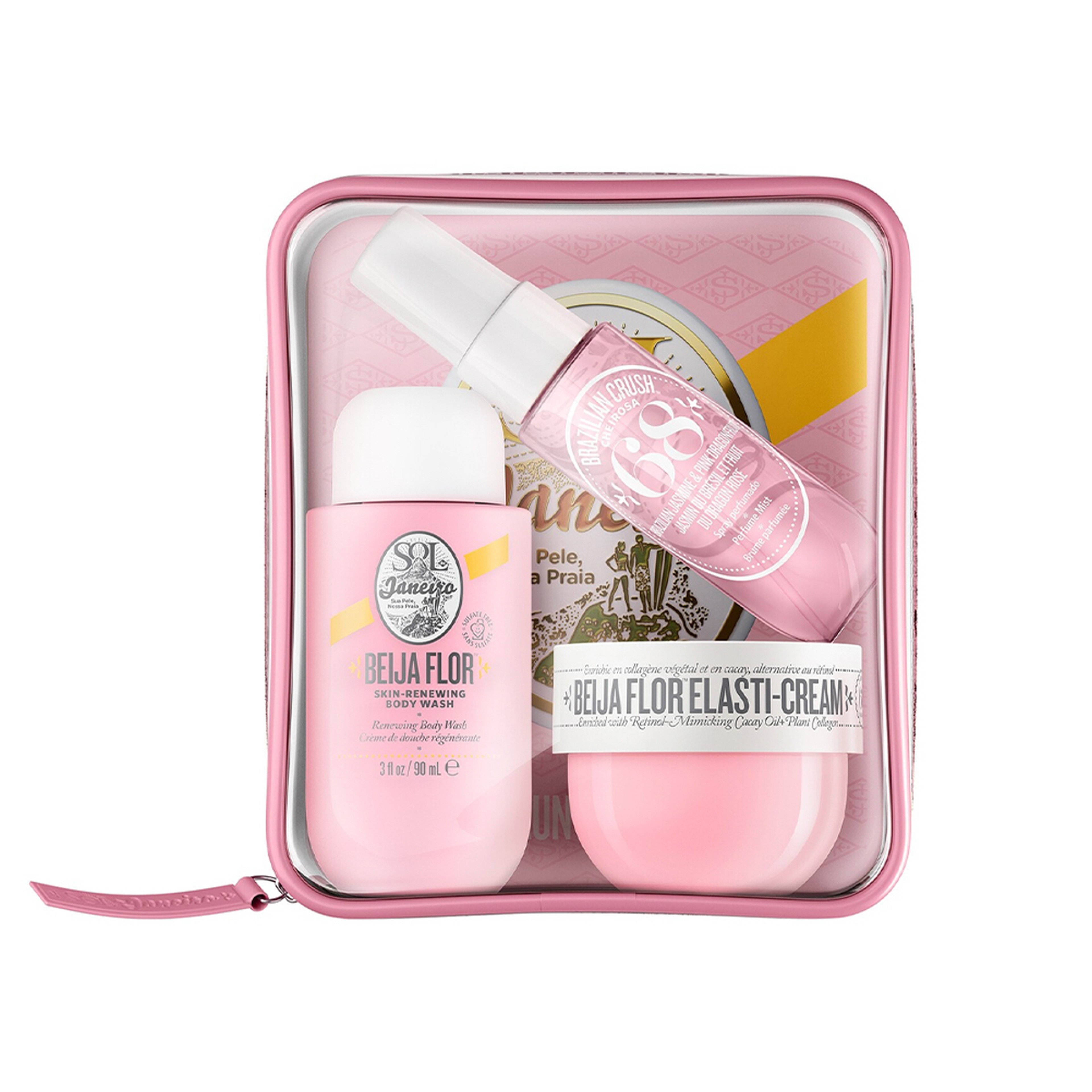 Sol De Janeiro Bega Flor Jet travel siz  (90Ml body wash & 30Ml cream & 50ml MistSet )3 Piece