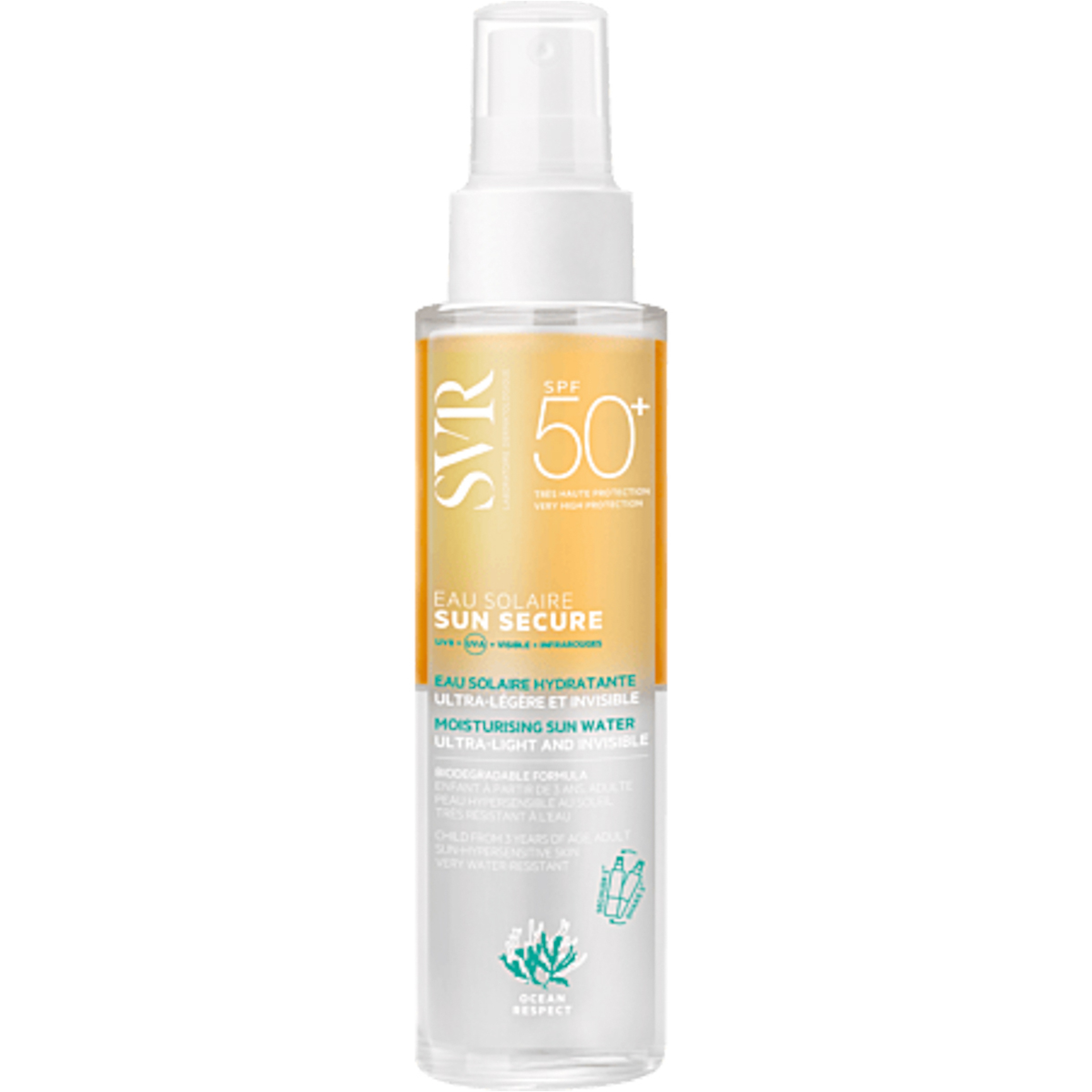 Svr Sun Secure Eau Solaire Spf50+  spray 100Ml