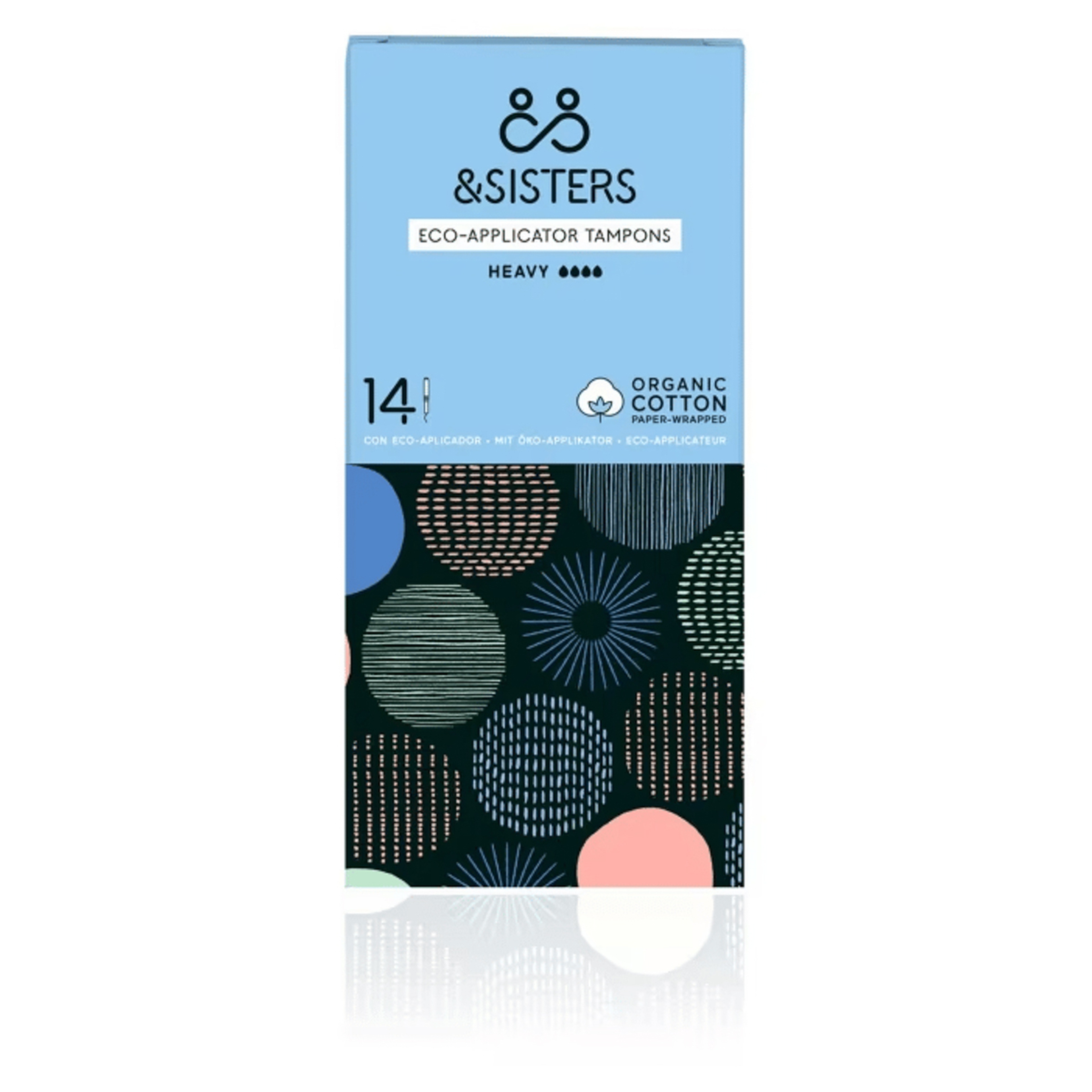 &Sisters Organic Heavy Tampons Bleach-Free 14 Pack