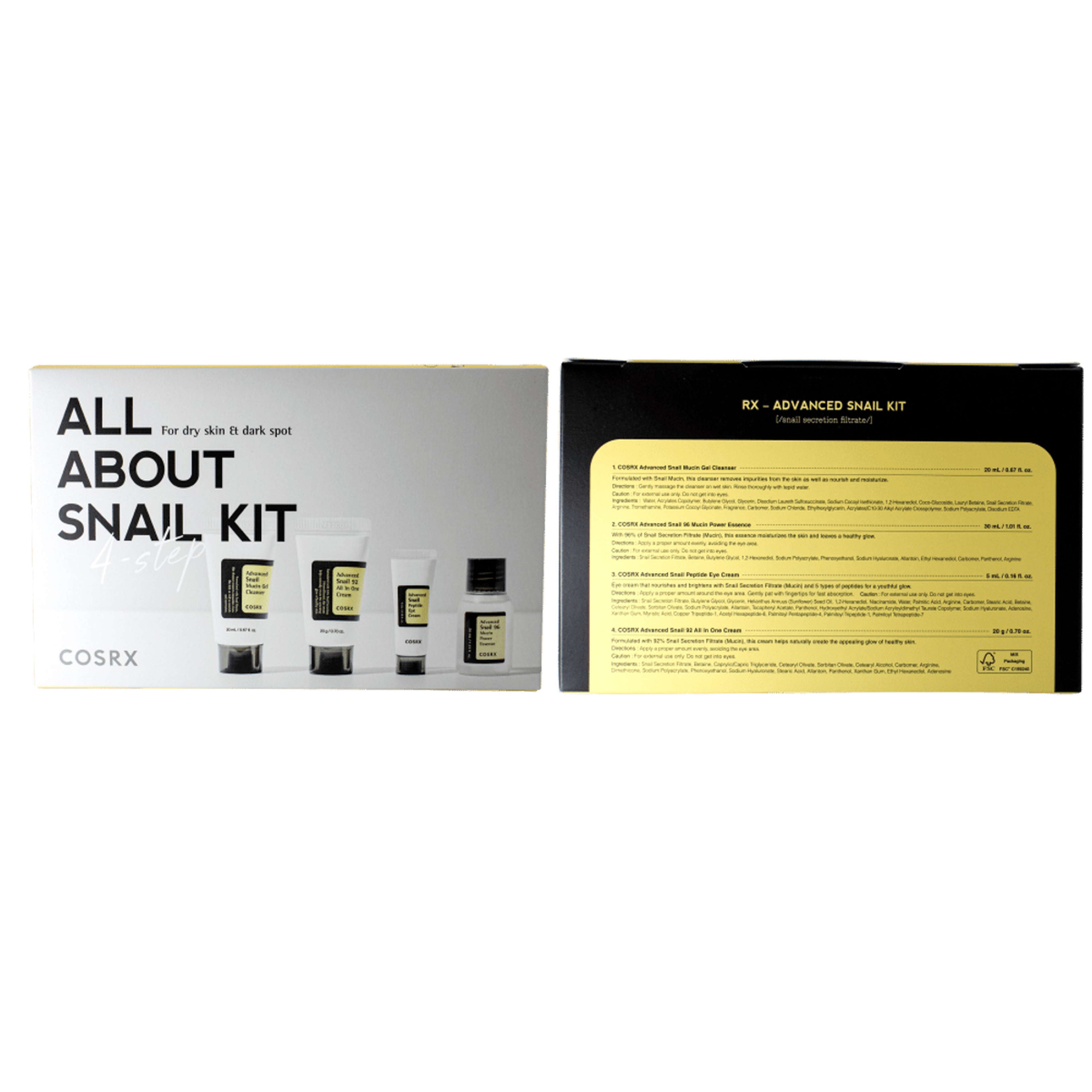 Cosrx All About Snail Kit 4-Step