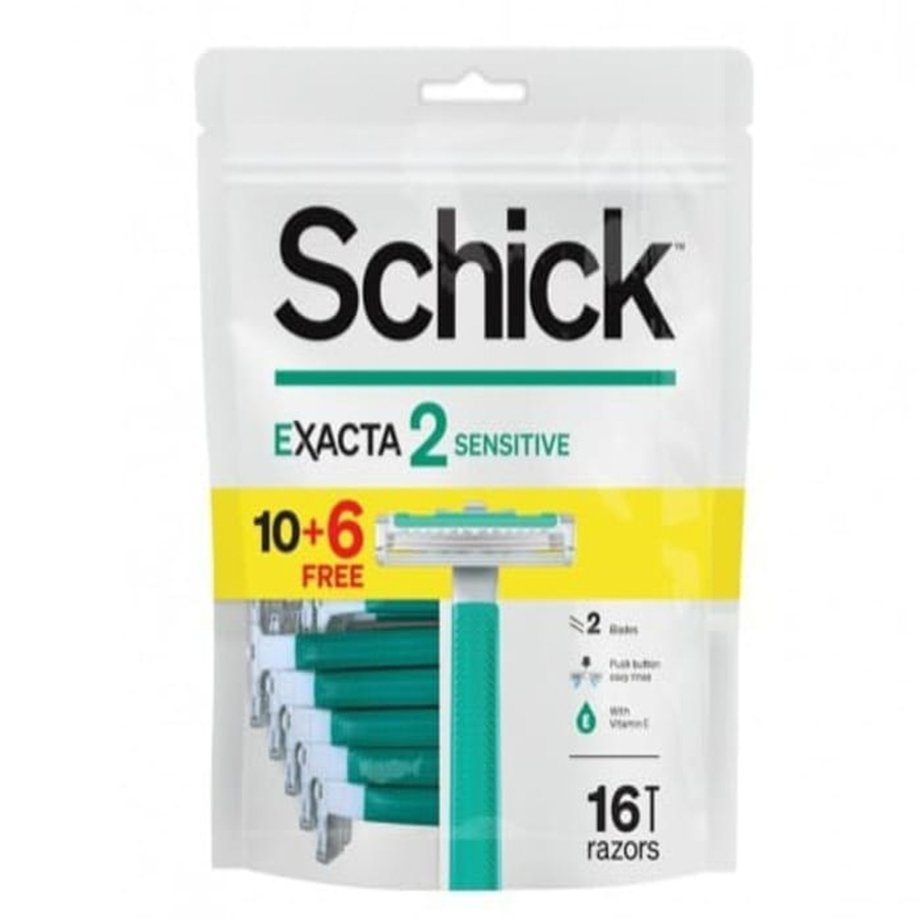 Schick Hair Removal Blades Exacta 2 Women Sensitive 10+6 Free