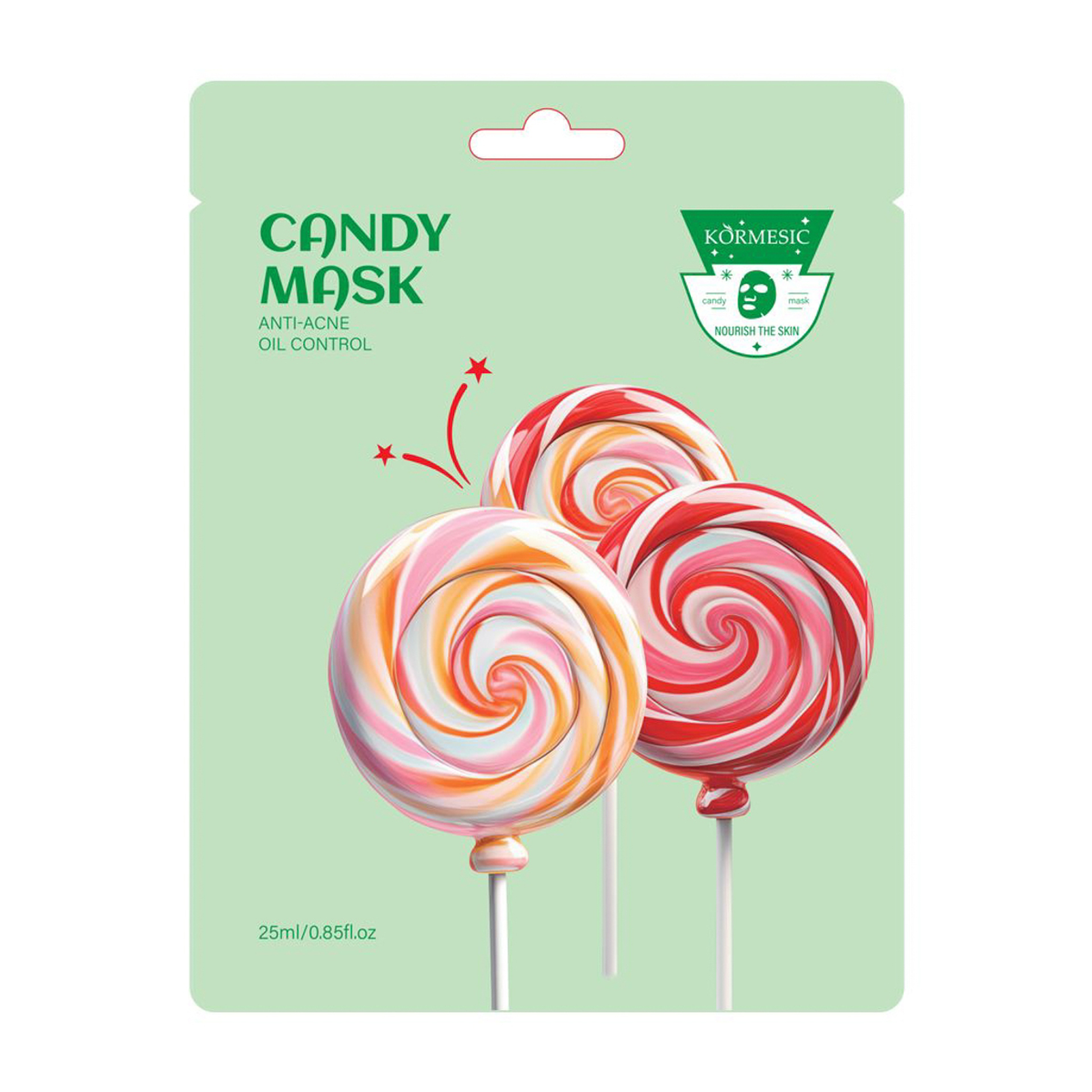 Kormesic Candy Oil Control  for acne prone skin sheet Mask 25Ml 3 pcs