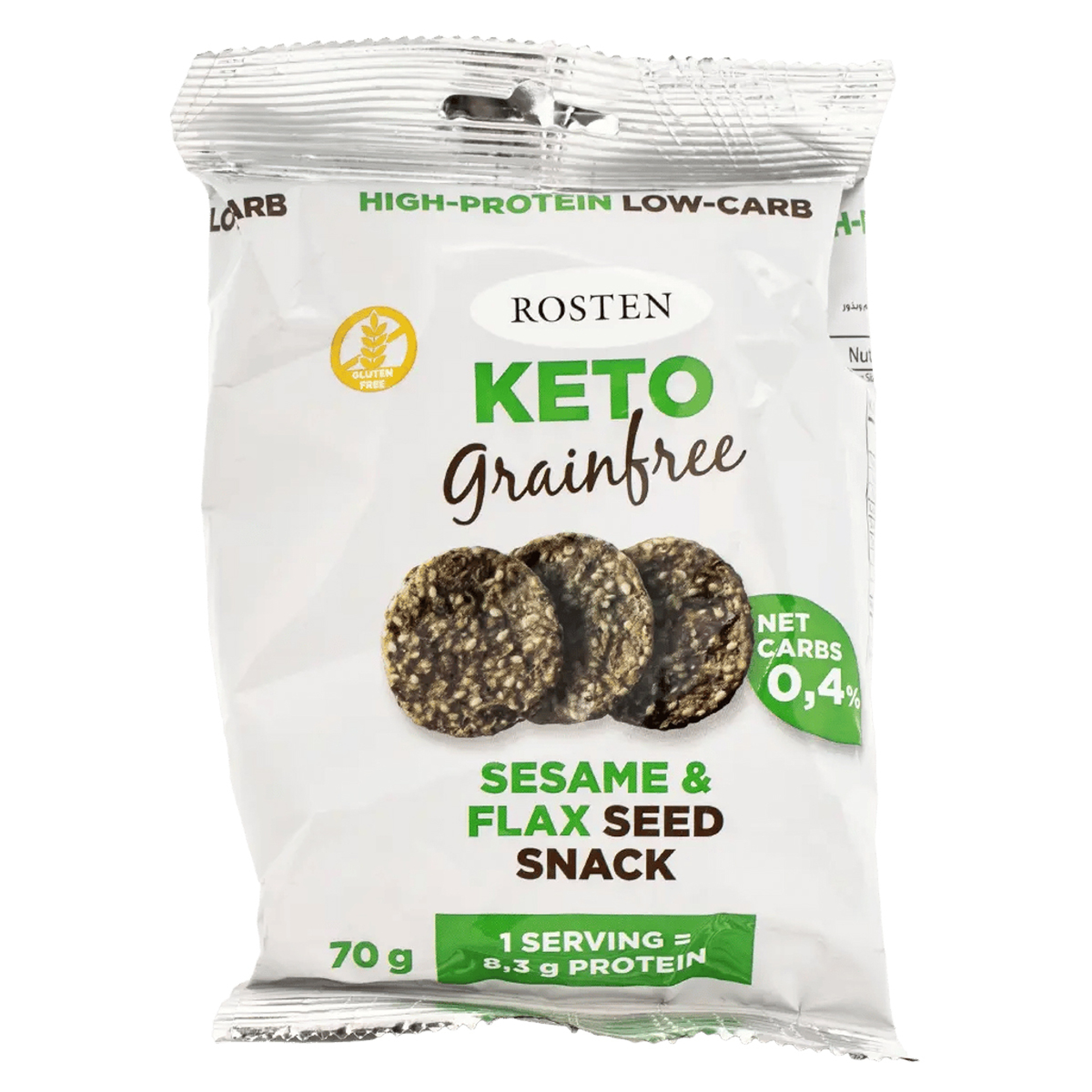 Rosten Keto Crackers With Sesame 70Gm