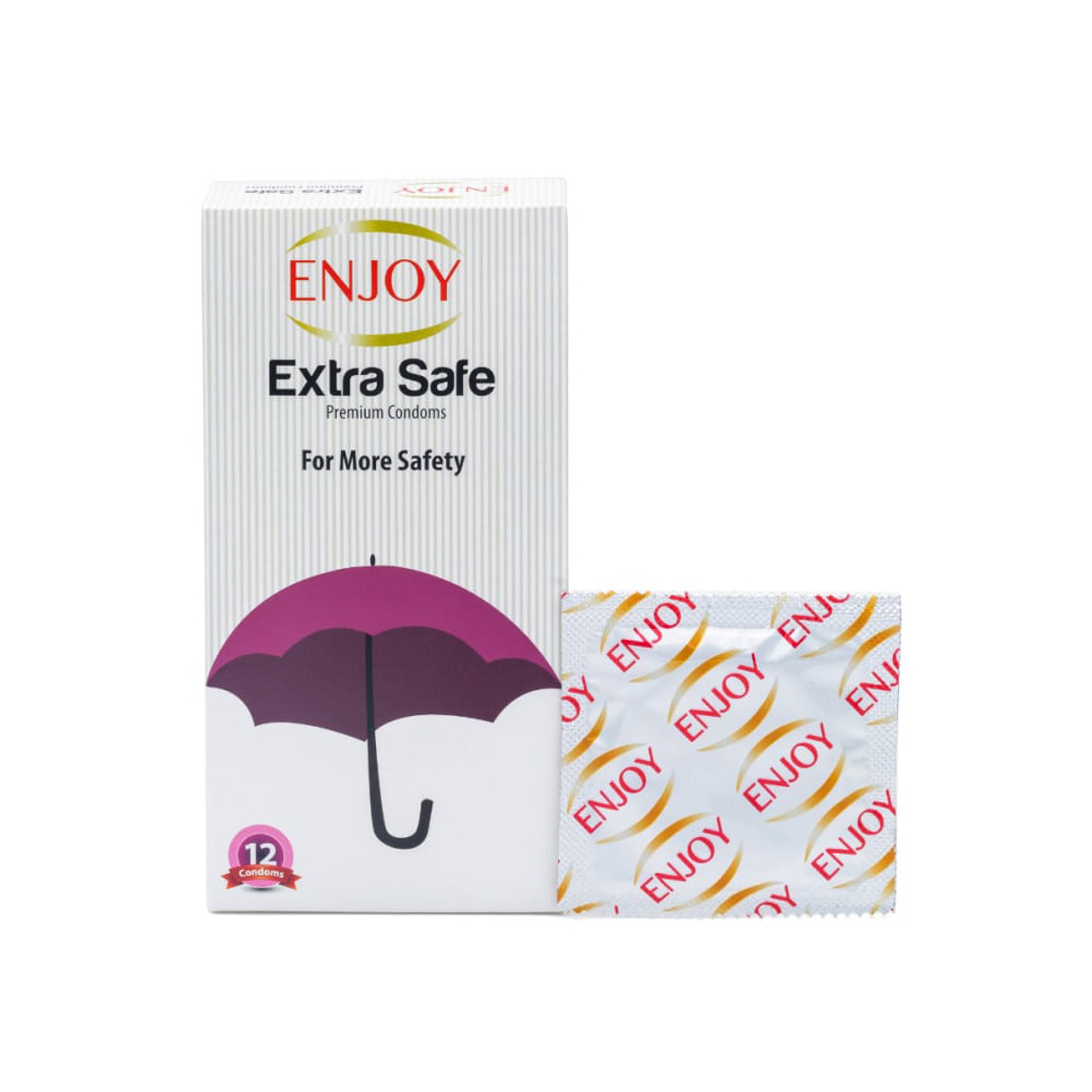 Enjoy Extra Safe Premium Condoms 12 Pcs