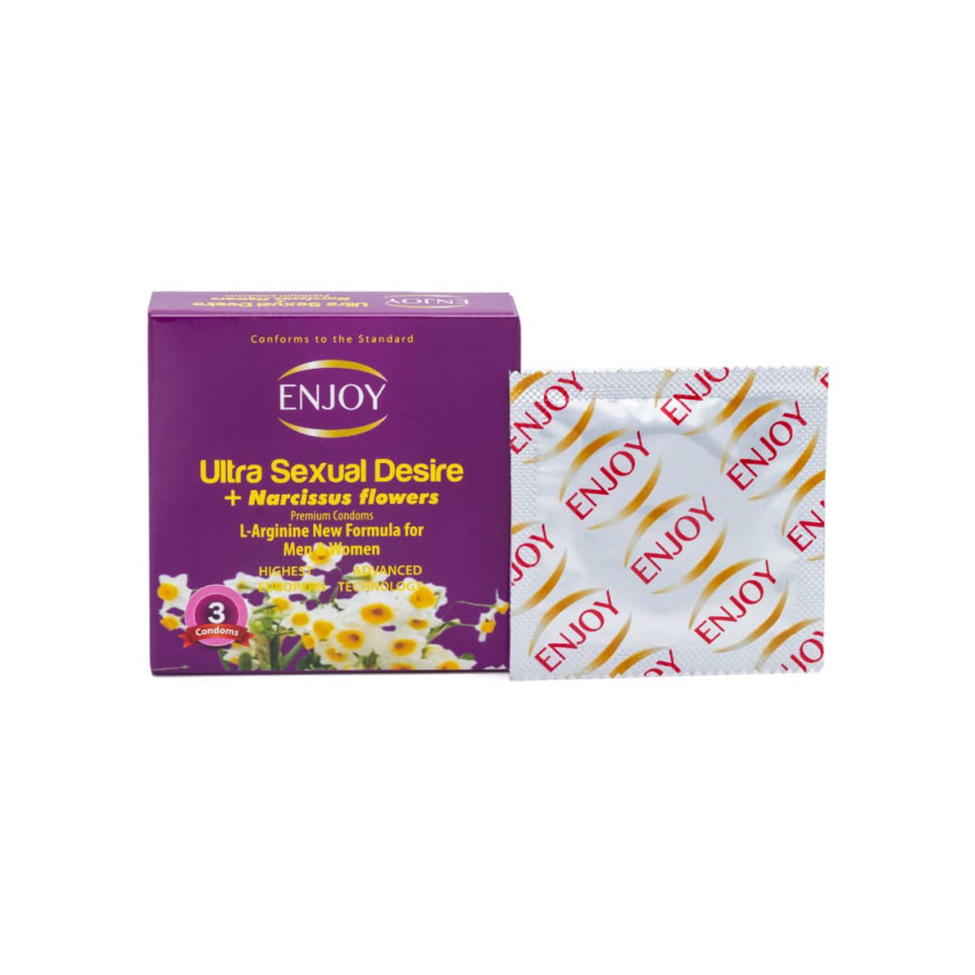Enjoy Usd+Narcissus Flowers Condoms 3Pcs