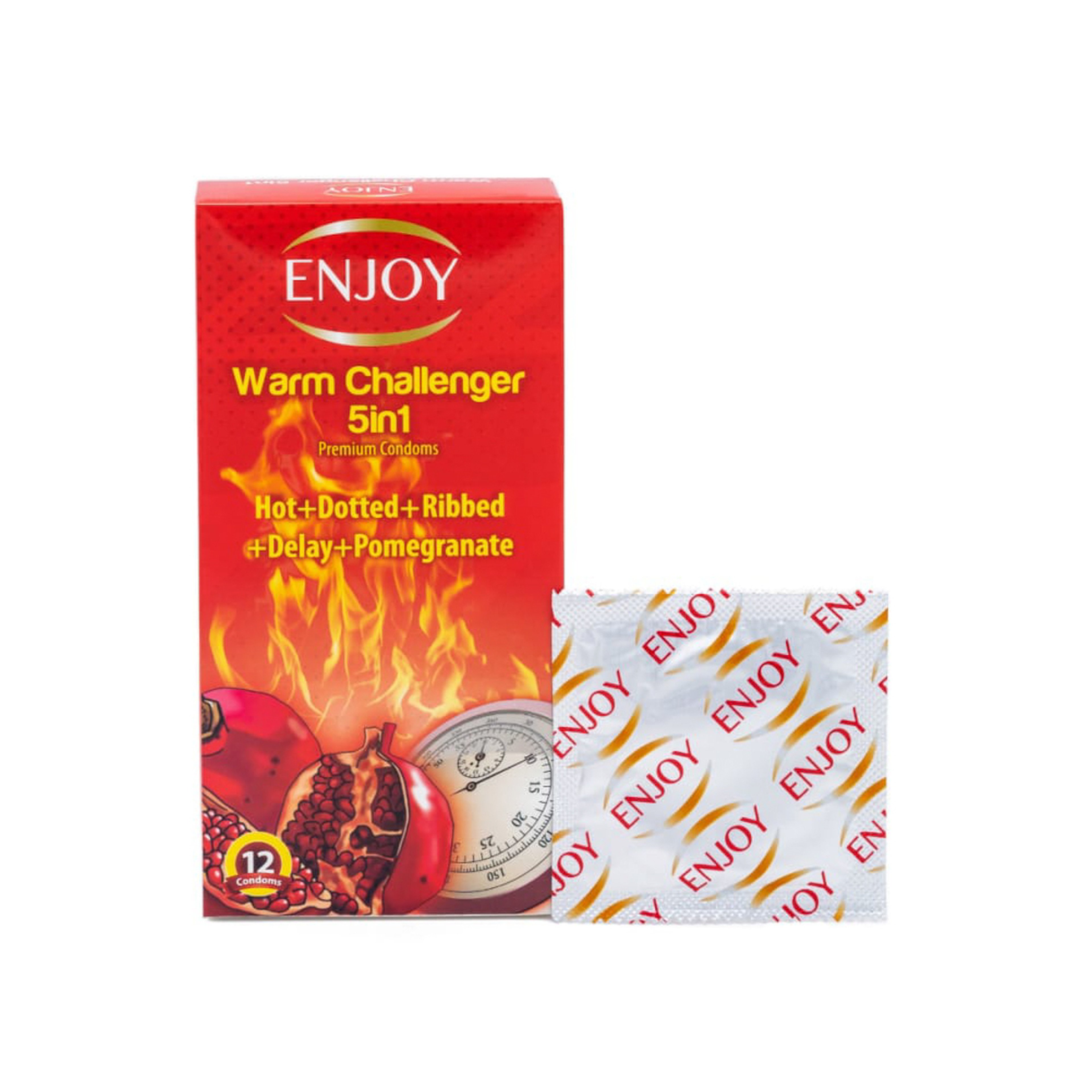Enjoy Warm Challenger Condoms 12Pcs