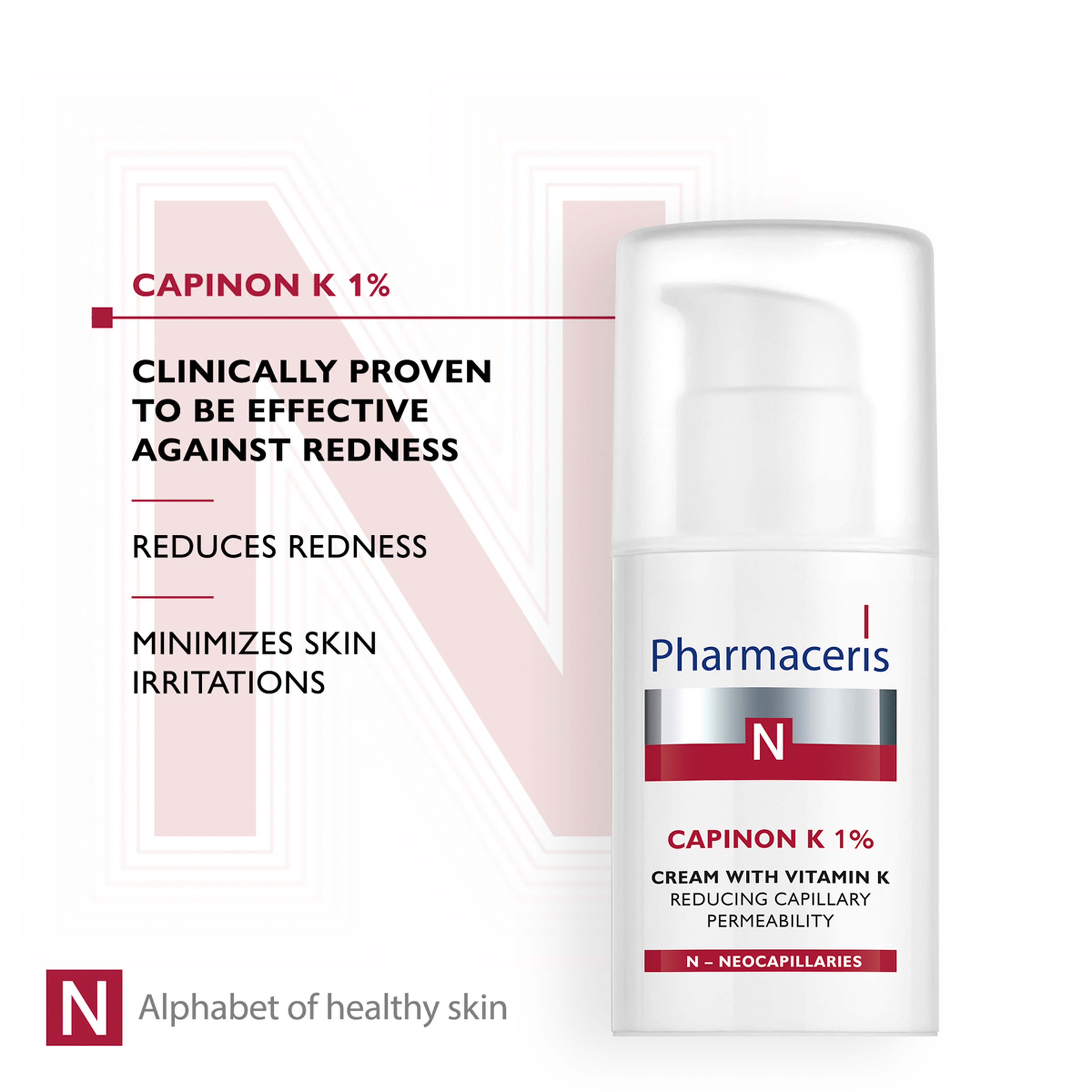 كريم مخفف لاحمرار البشرة بفيتامين كي - 30مل