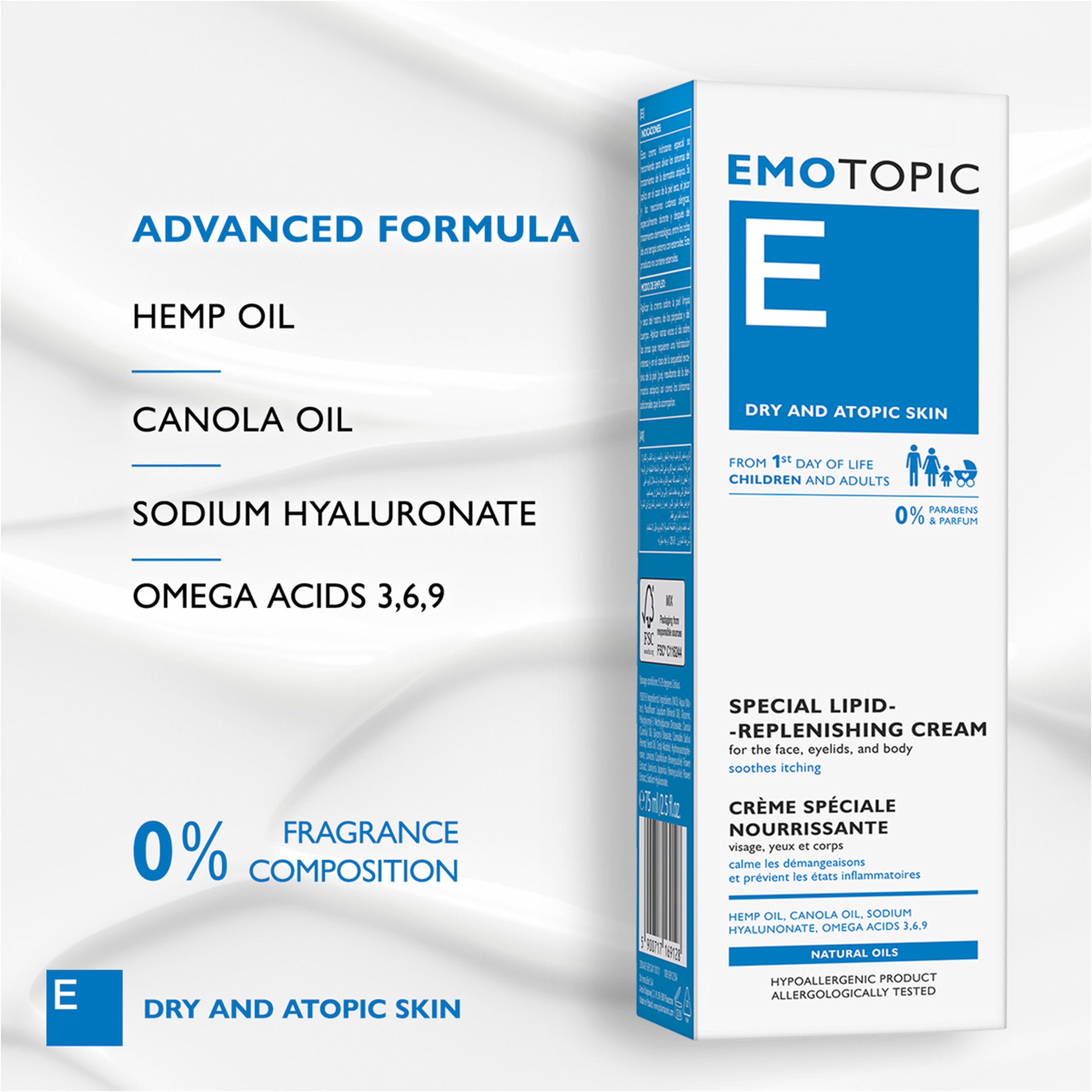 فارماسيريس إيموتوبيك - كريم لتجديد الدهون - 75 مل