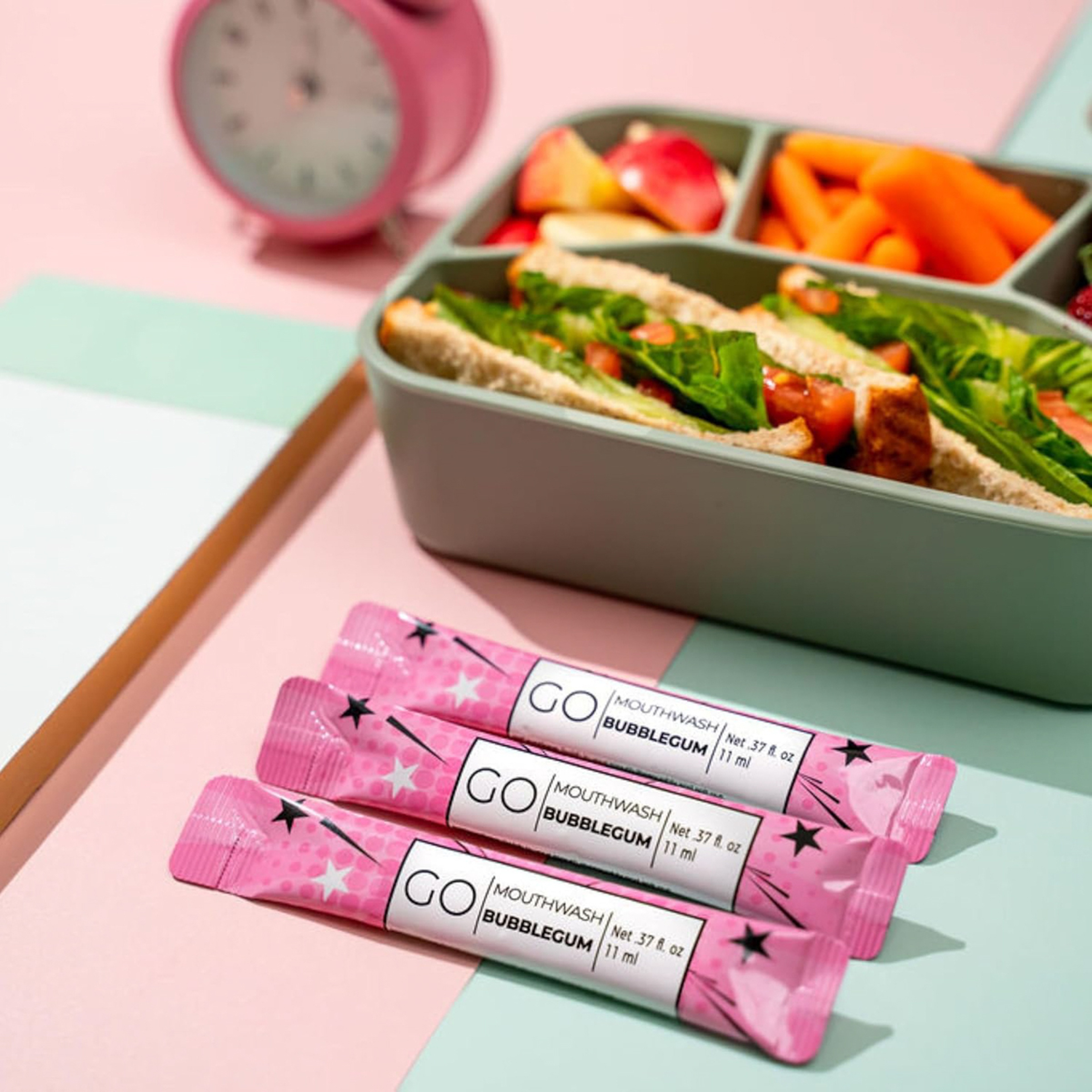 Go Mouthwash Bubble Gum Mint 5 Packets