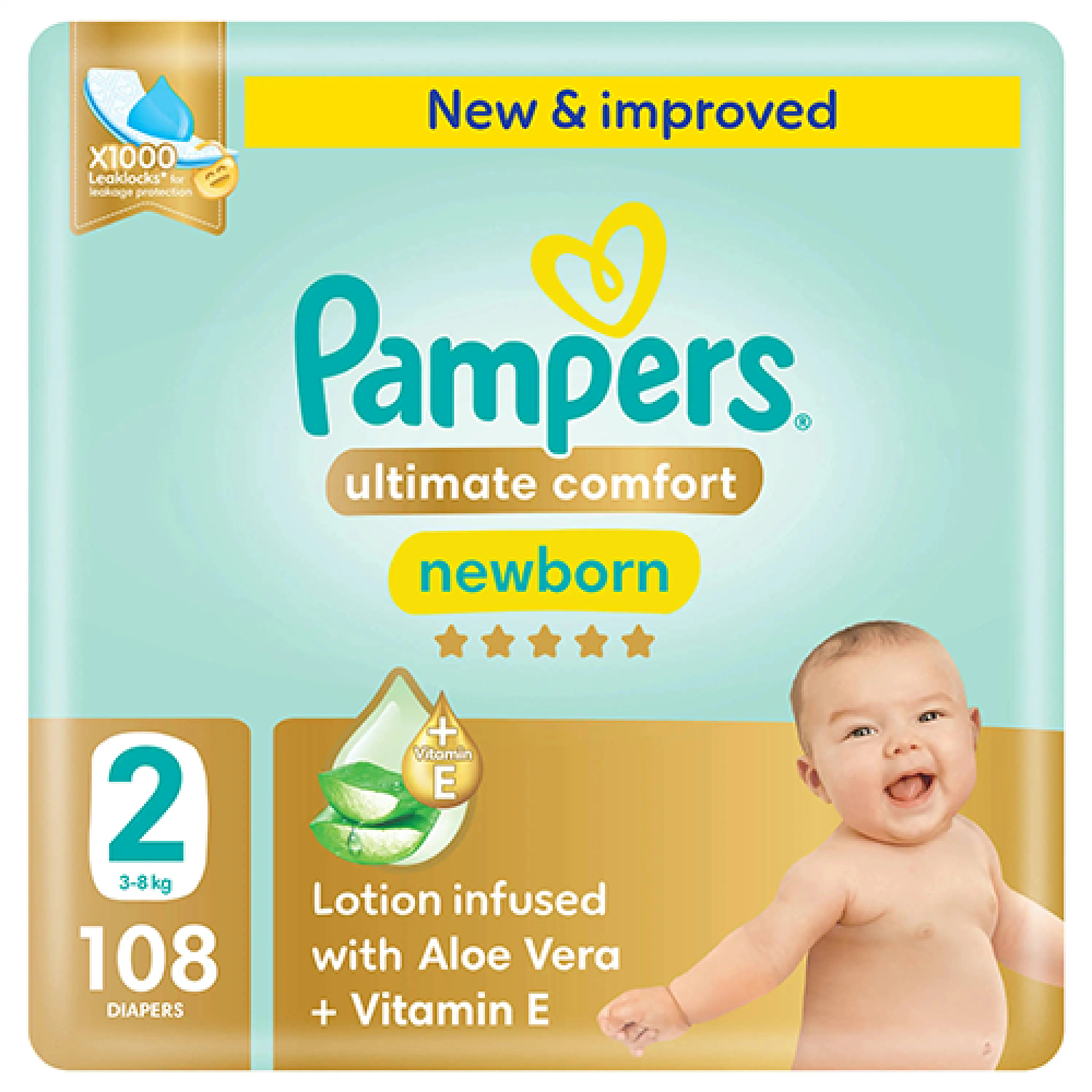 Pampers Rash Protection,New Born Size 2 (3-8Kg)