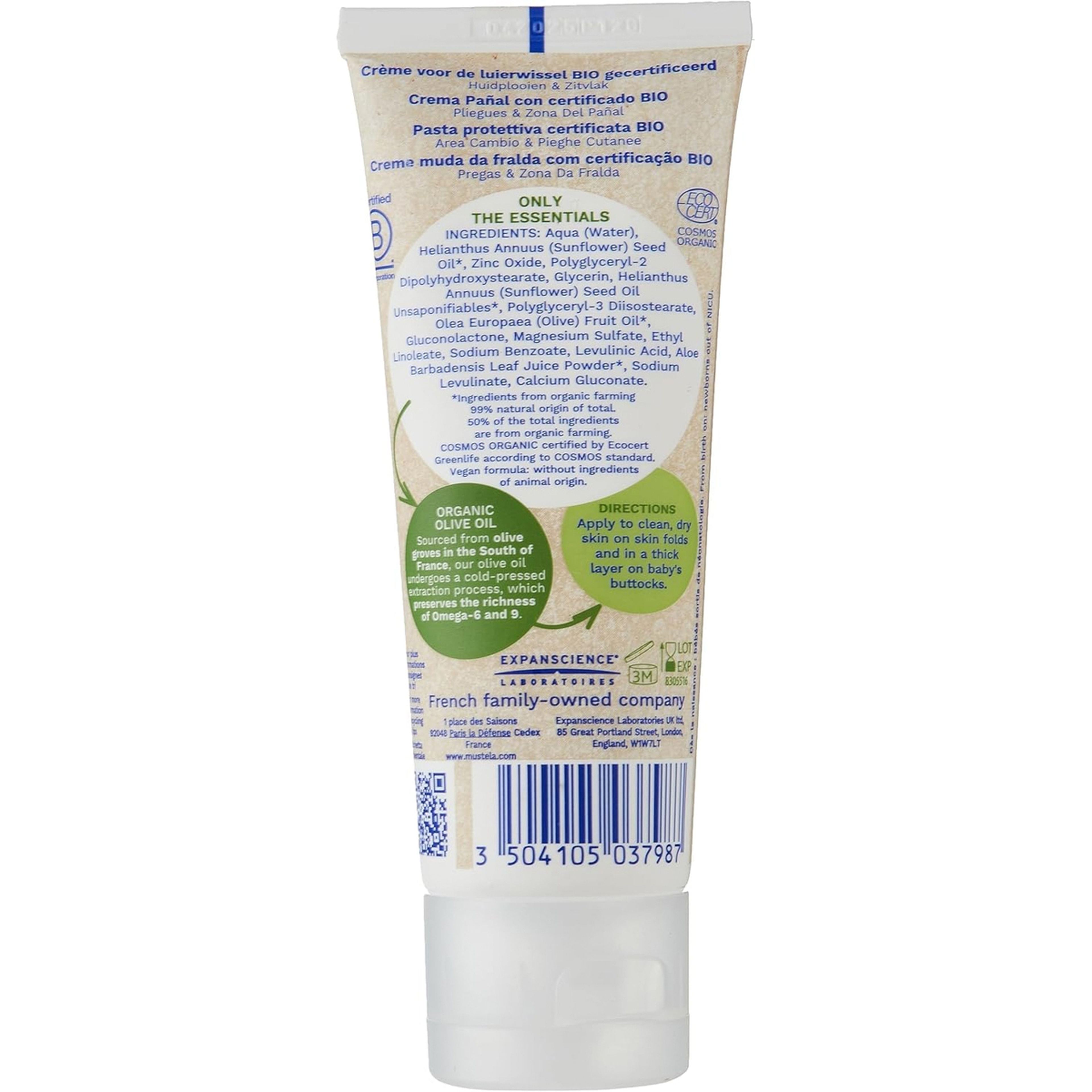 Mustela Organic Diaper cream 75ML