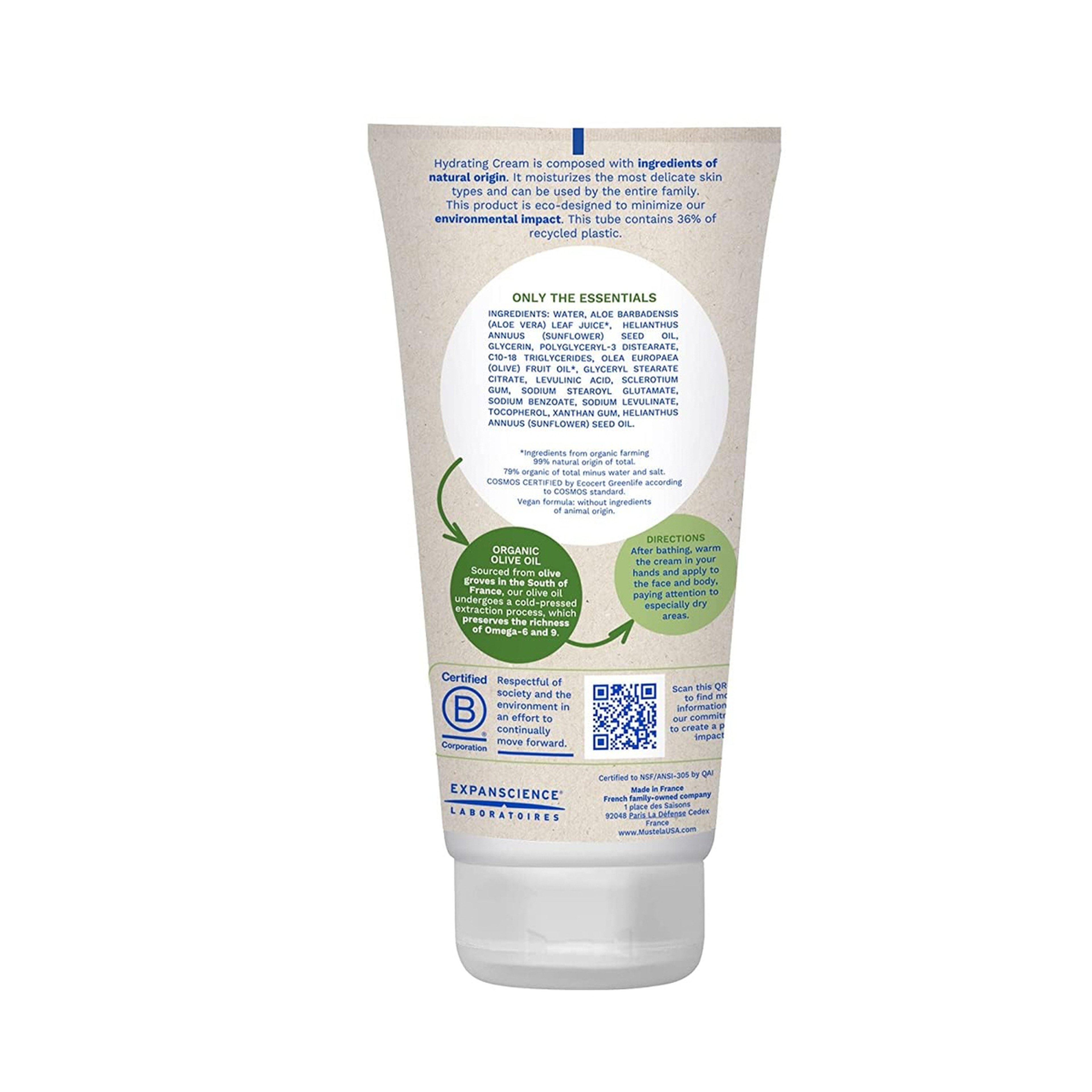 Mustela Organic Hydrating cream 150ML