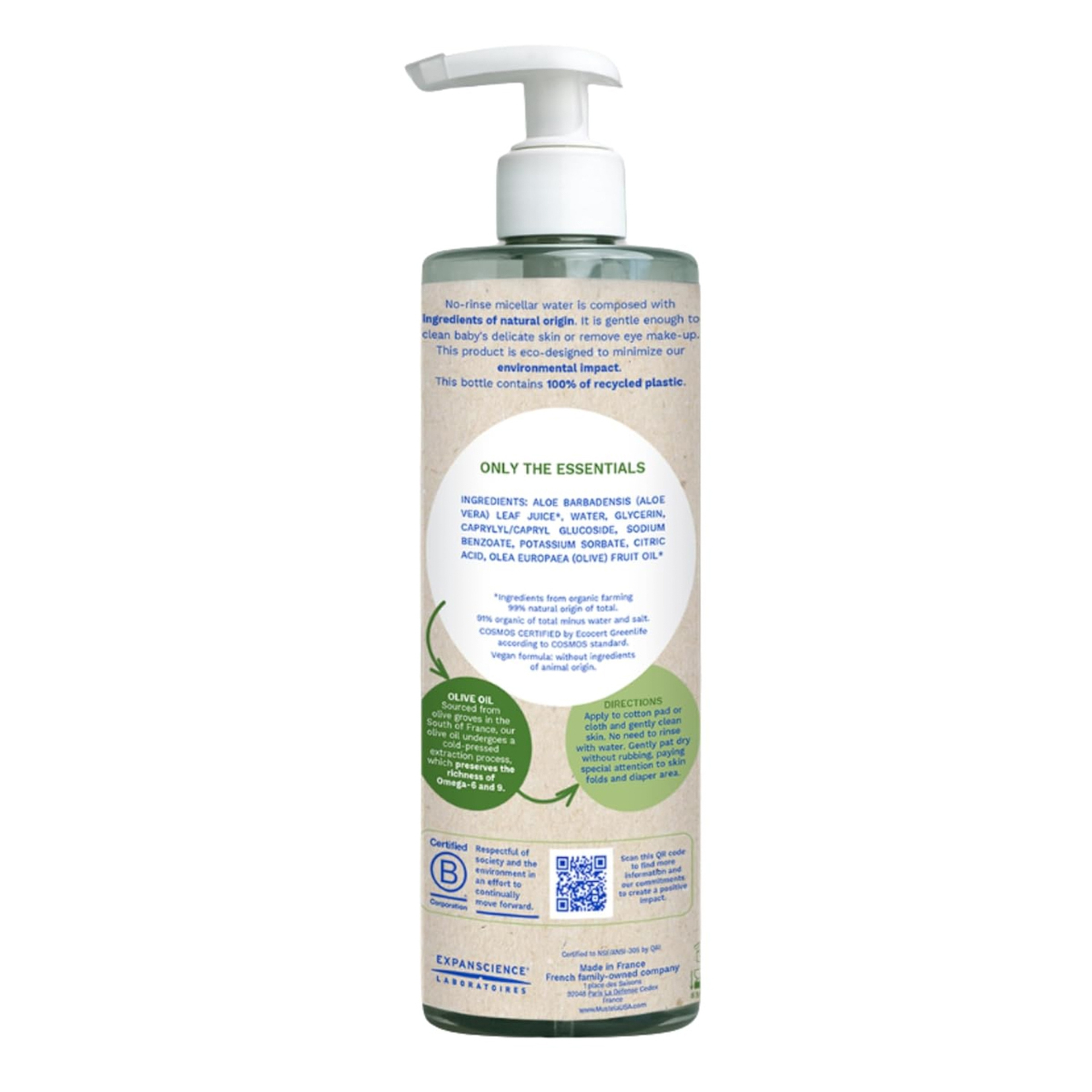 Mustela Organic Micellar water 400ML