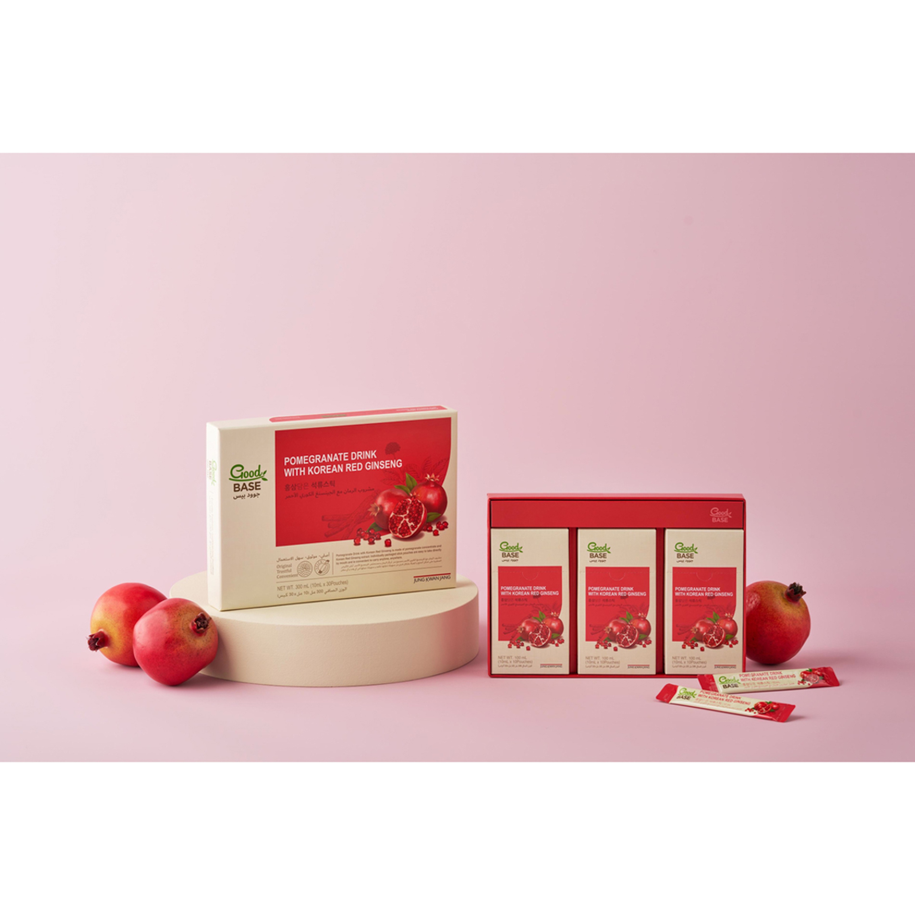 مشروب الرمان مع الجينسنغ الكوري الأحمر