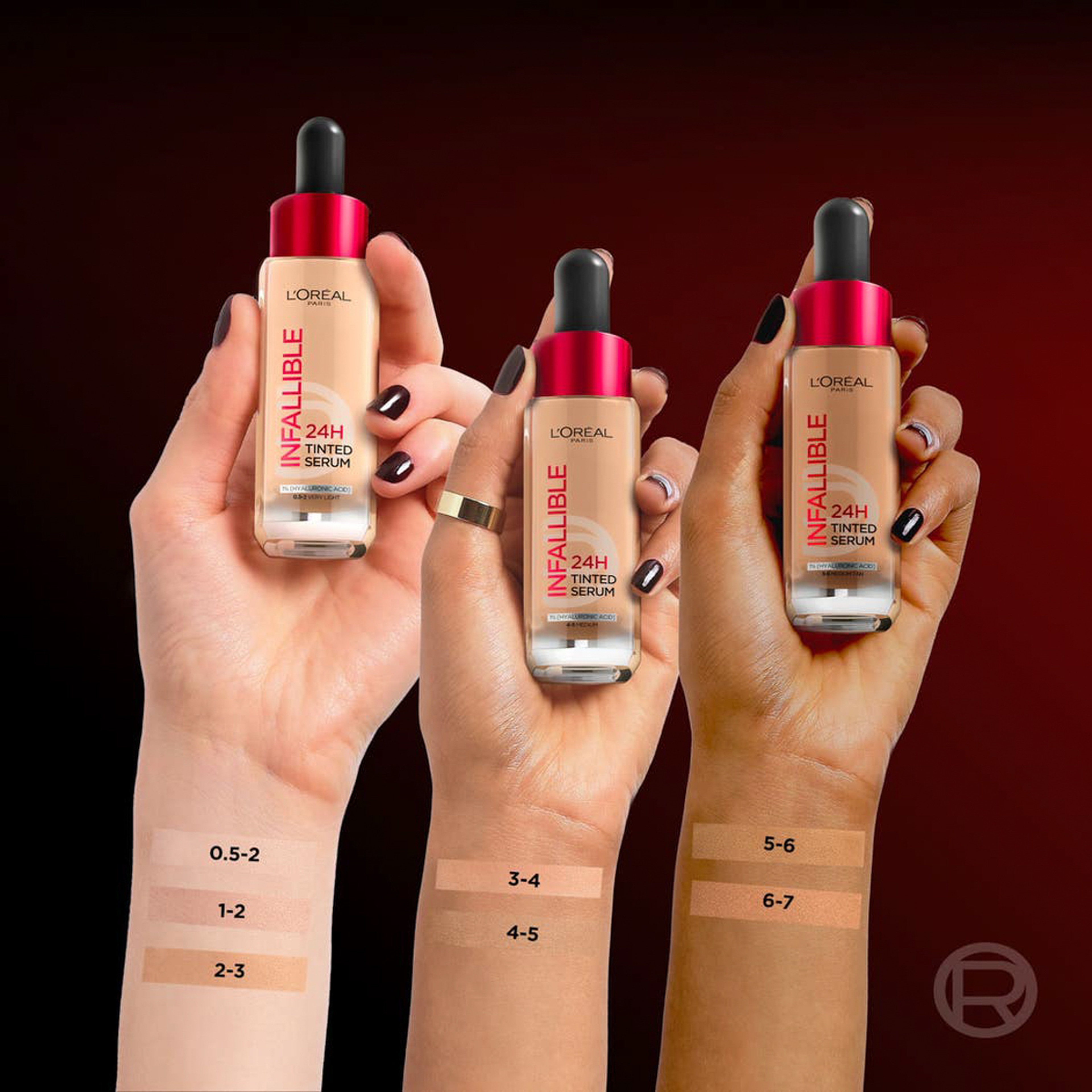 L'Oreal Paris 24H Infallible Tinted Serum - Tan 6-7