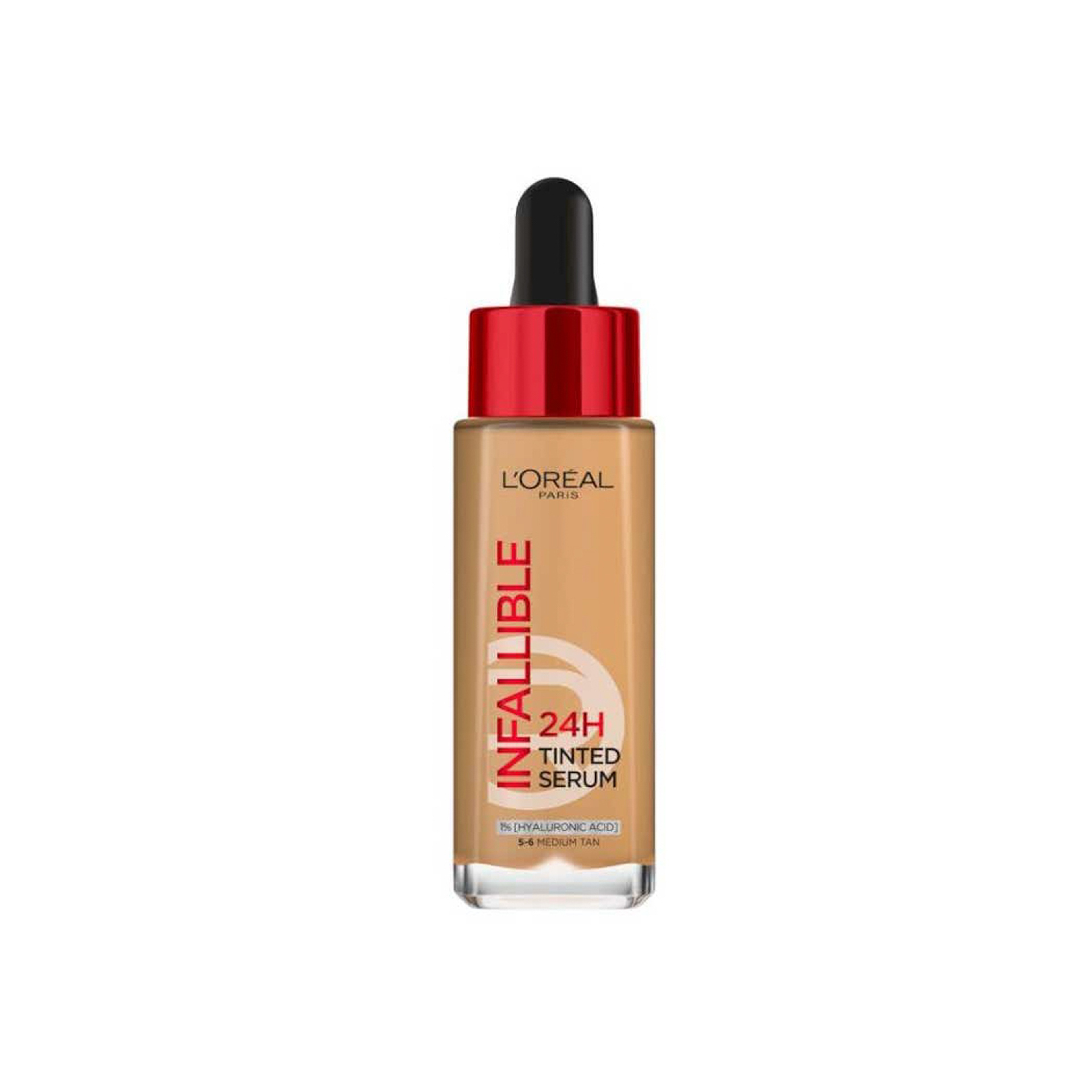 L'Oréal Paris 24H Infallible Tinted Serum - Medium Tan 5-6