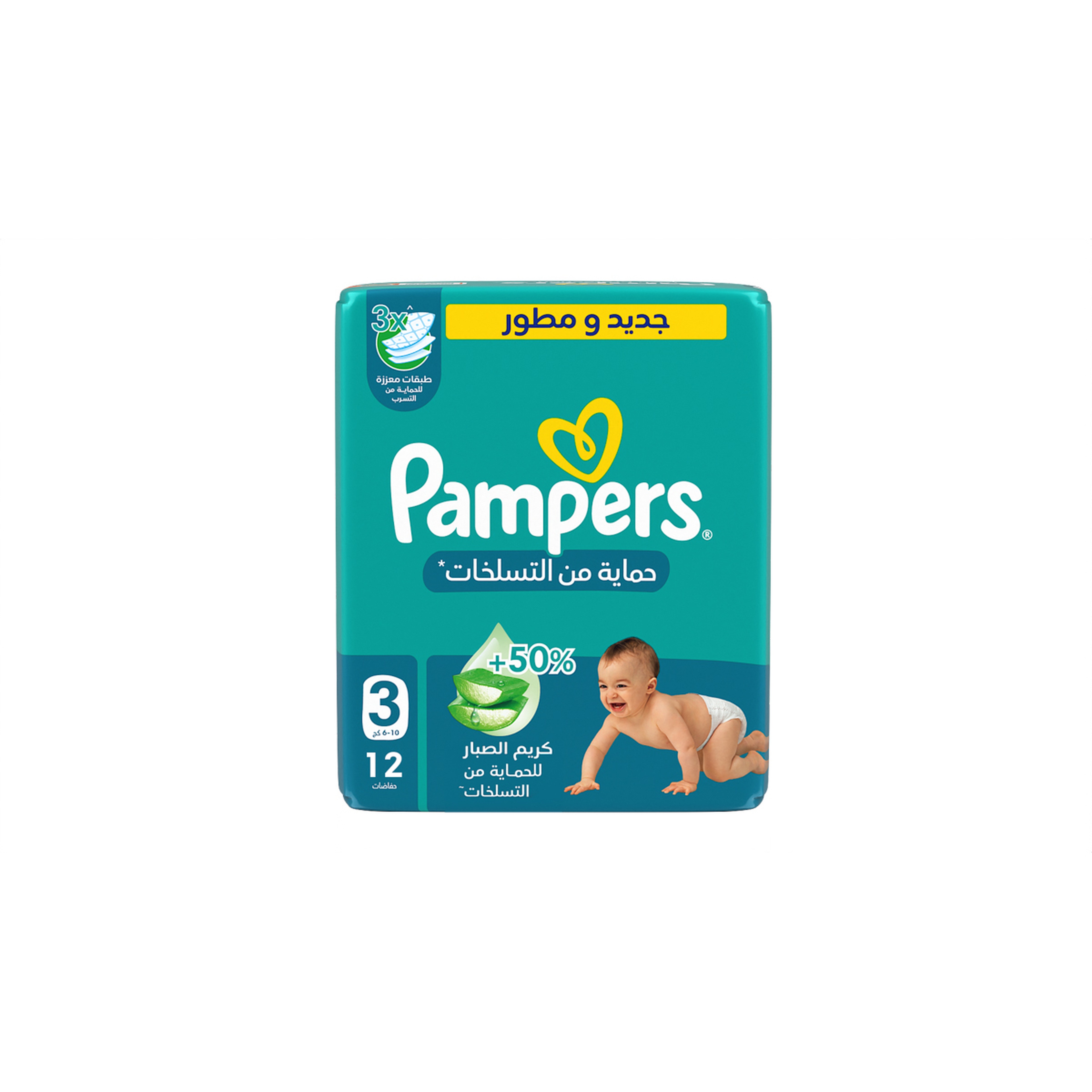 Pampers Rash Protection Taped Diapers, Size 3 (6-10Kg)