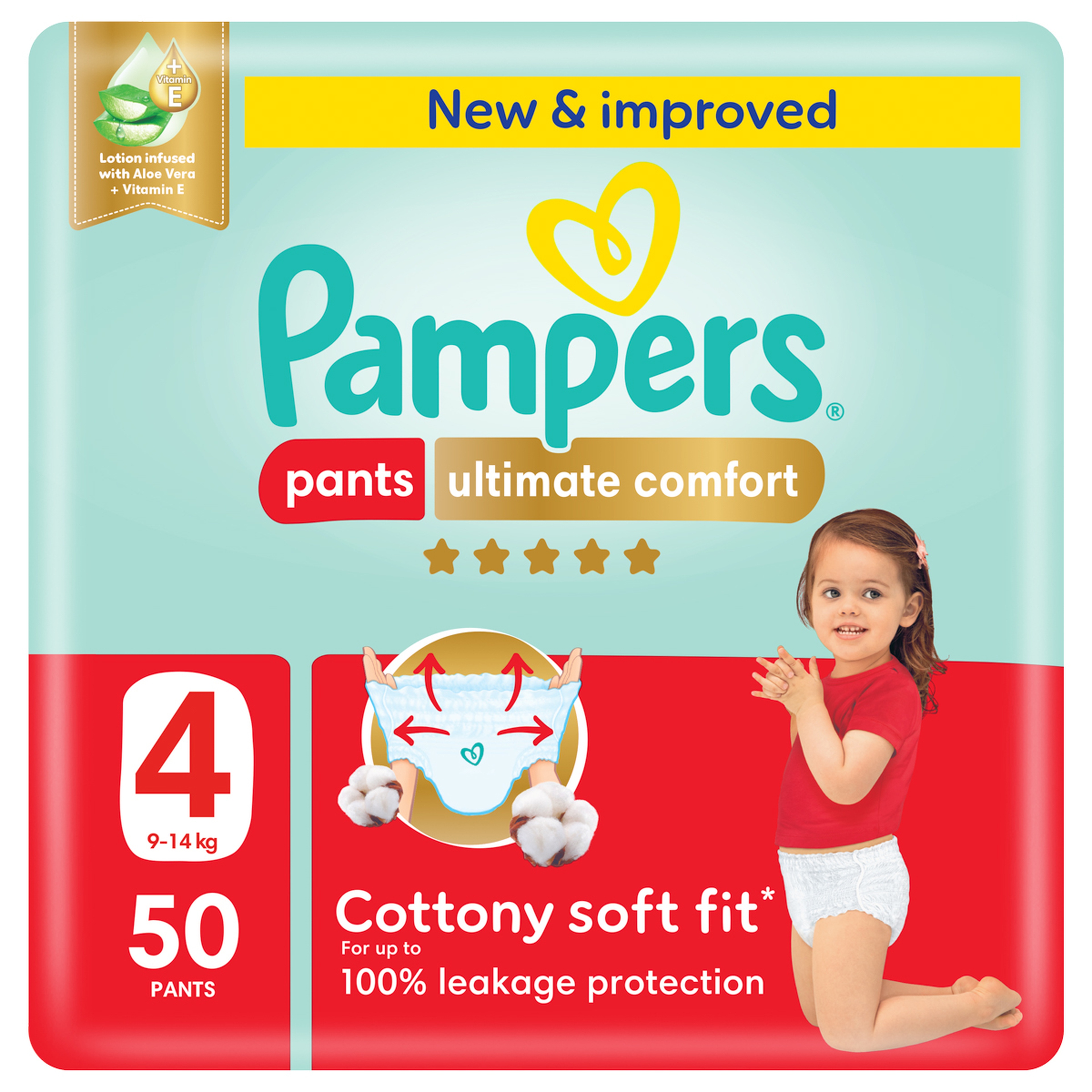 Pampers Ultimate Comfort Pants, Size 4 (9-14Kg)