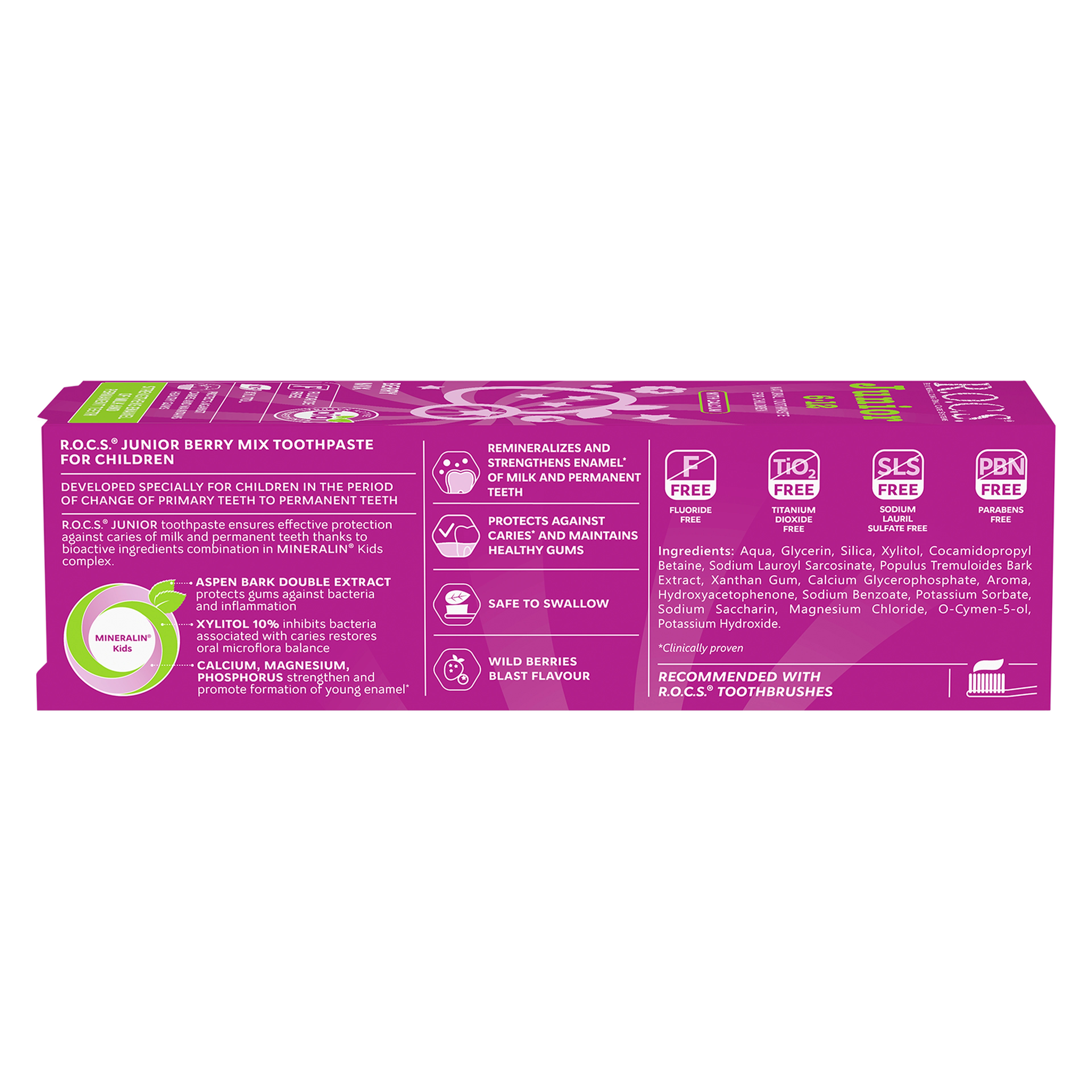 Rocs Junior Berry Mix Children 6-12 Toothpaste Years