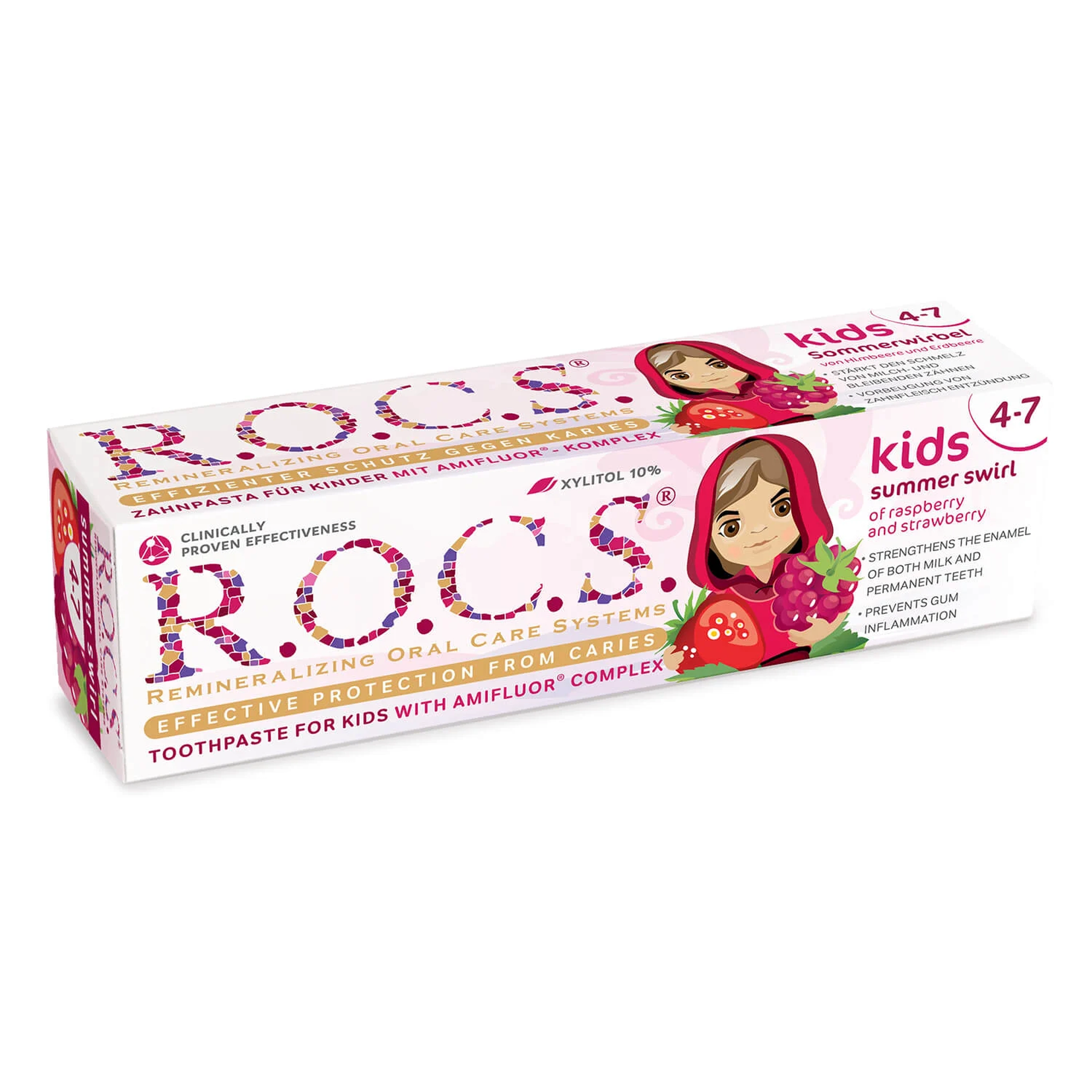 Rocs Kids Rasp & Straw 35Ml toothpaste