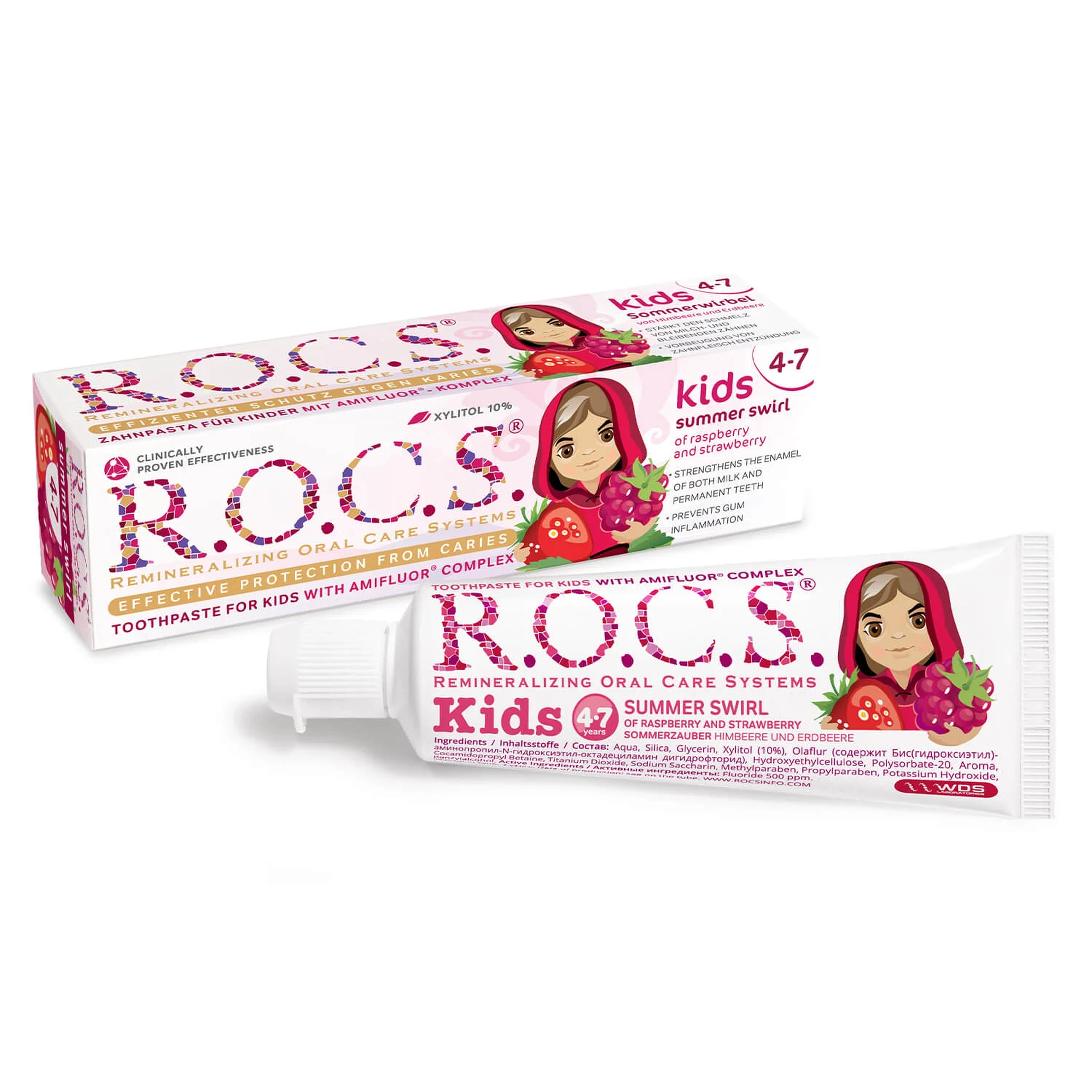 Rocs Kids Rasp & Straw 35Ml toothpaste