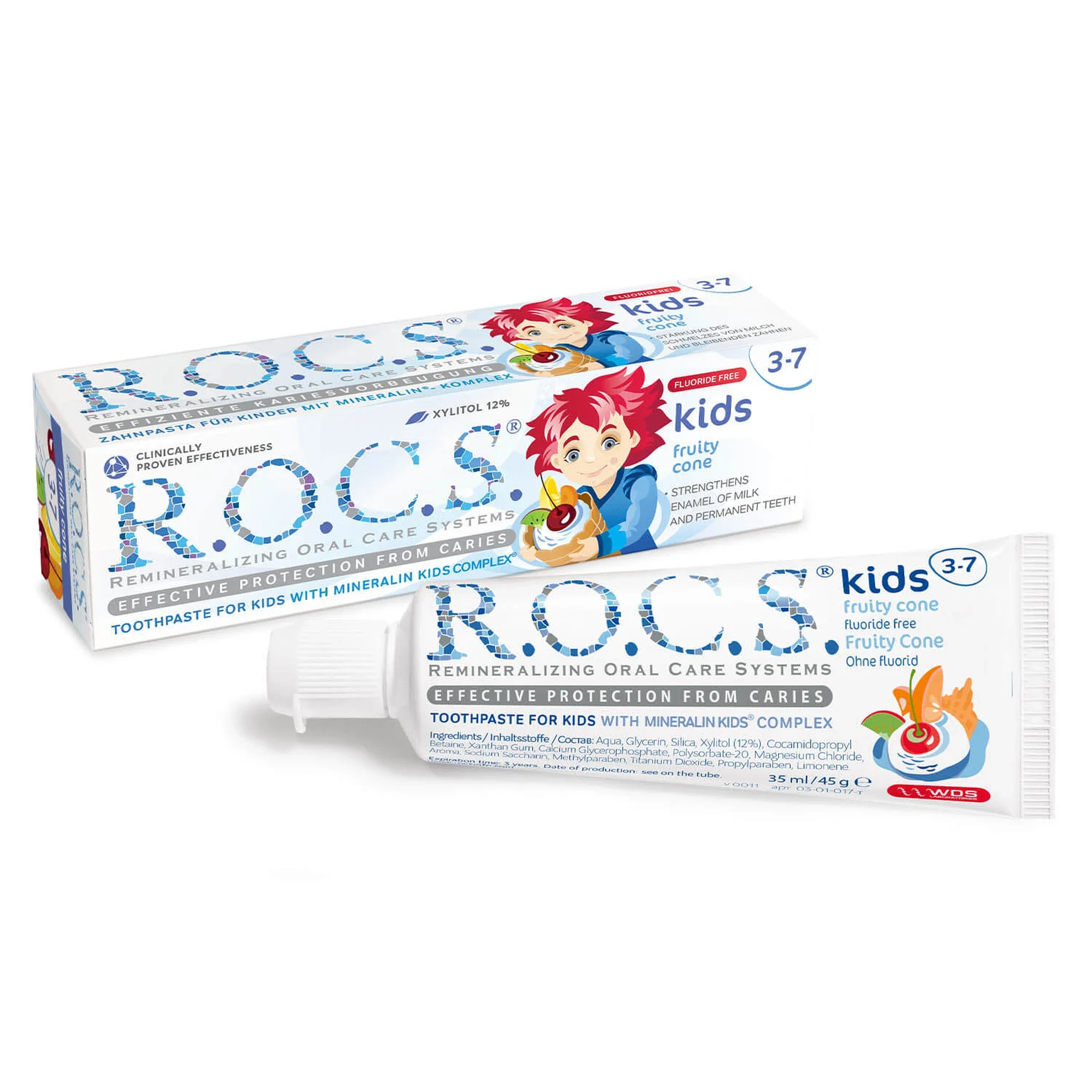 Rocs Kids Fruity Cone Toothpaste 35Ml