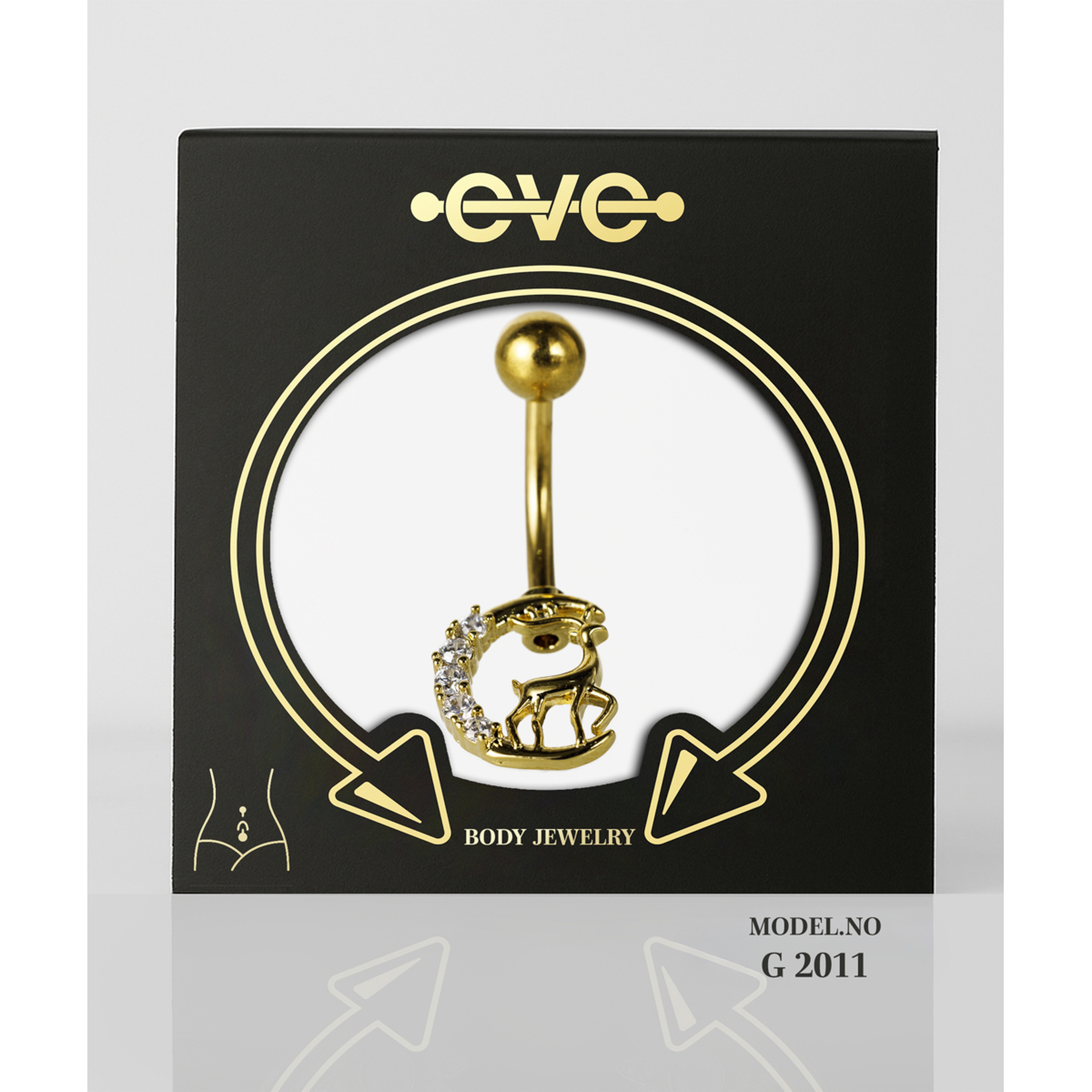 إيف حلق بيرسينغ للسرة - فراشة بلون بنفسجي B011