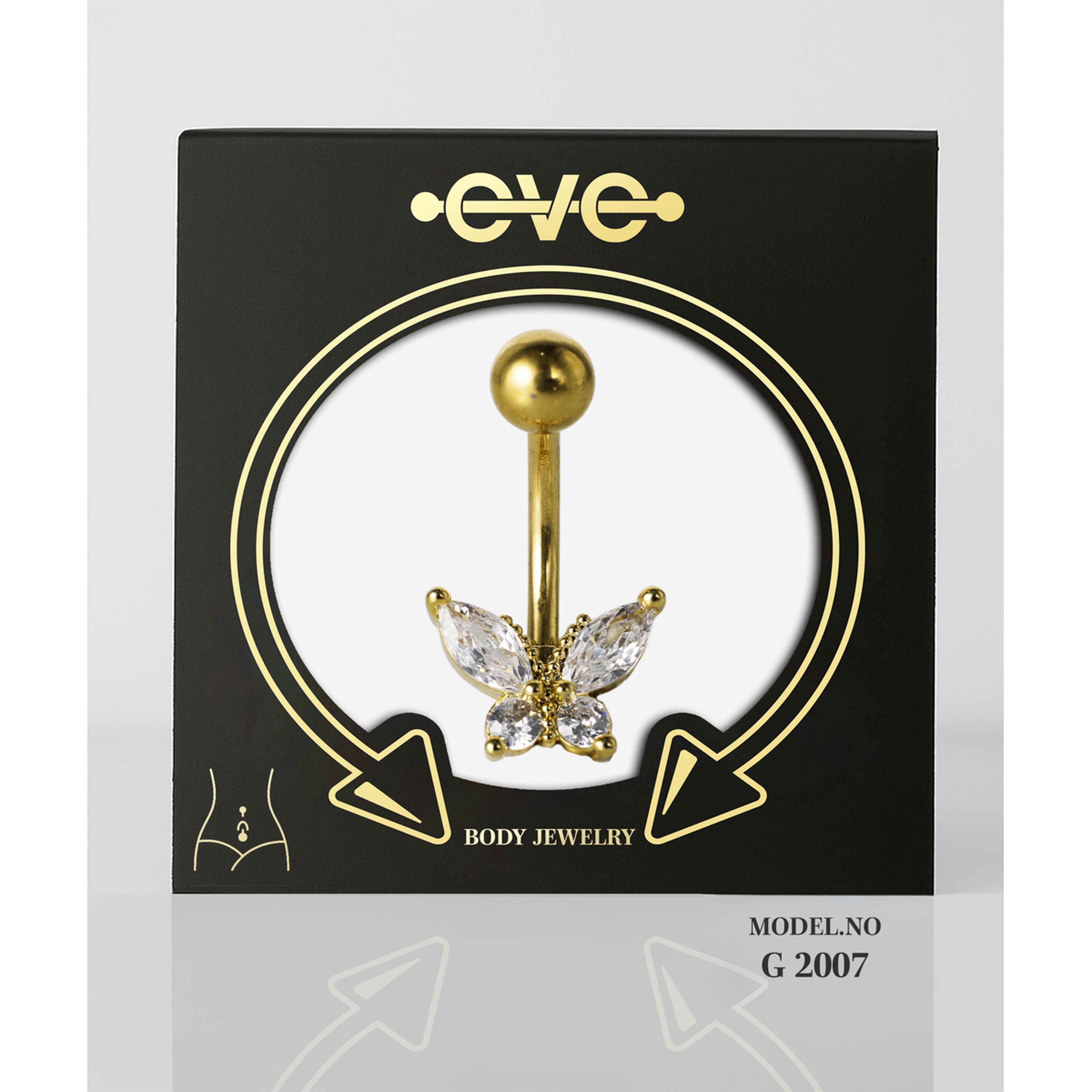 إيف حلق بيرسينغ للسرة - فراشة B007