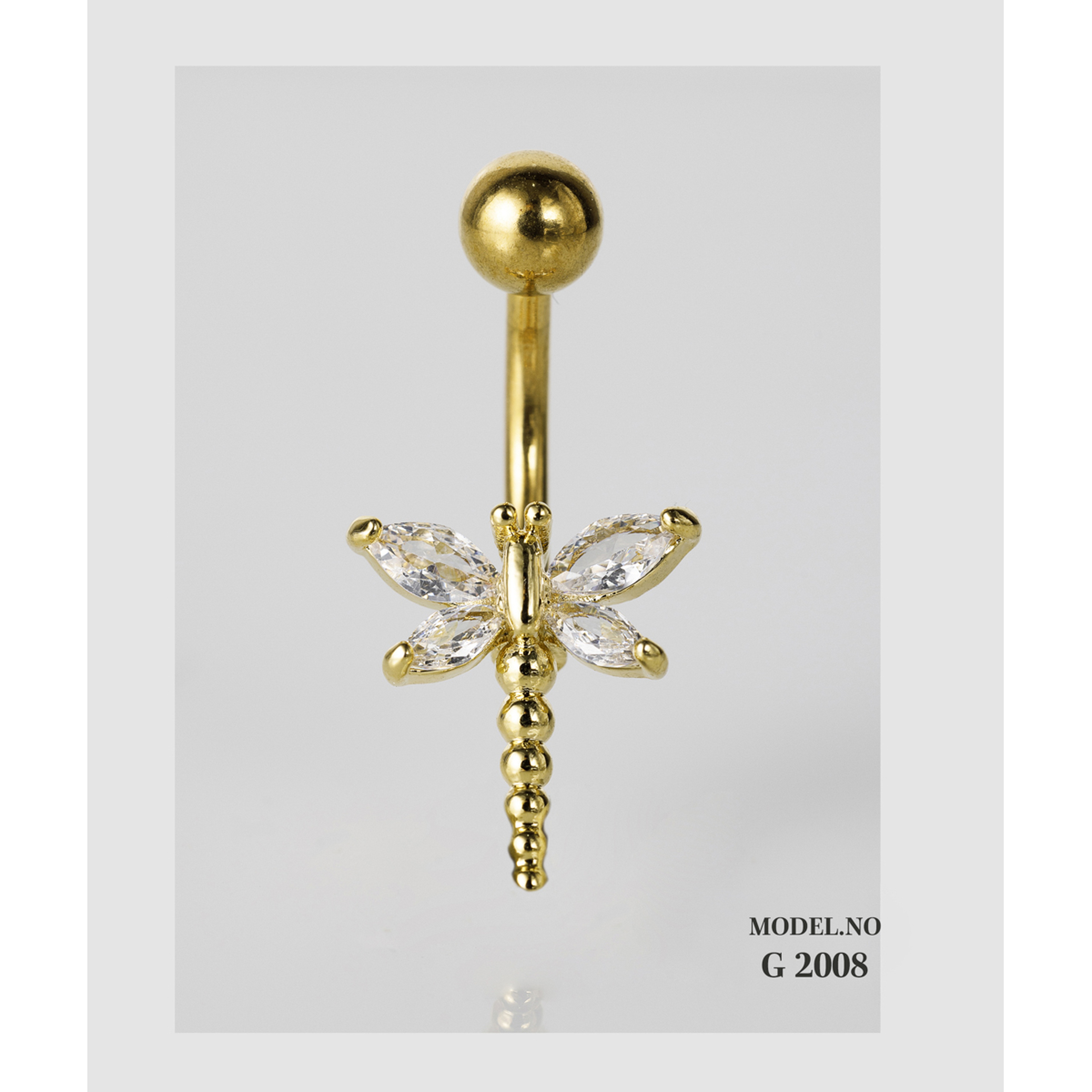 إيف حلق بيرسينغ للسرة - فراشة & فص قلب B008