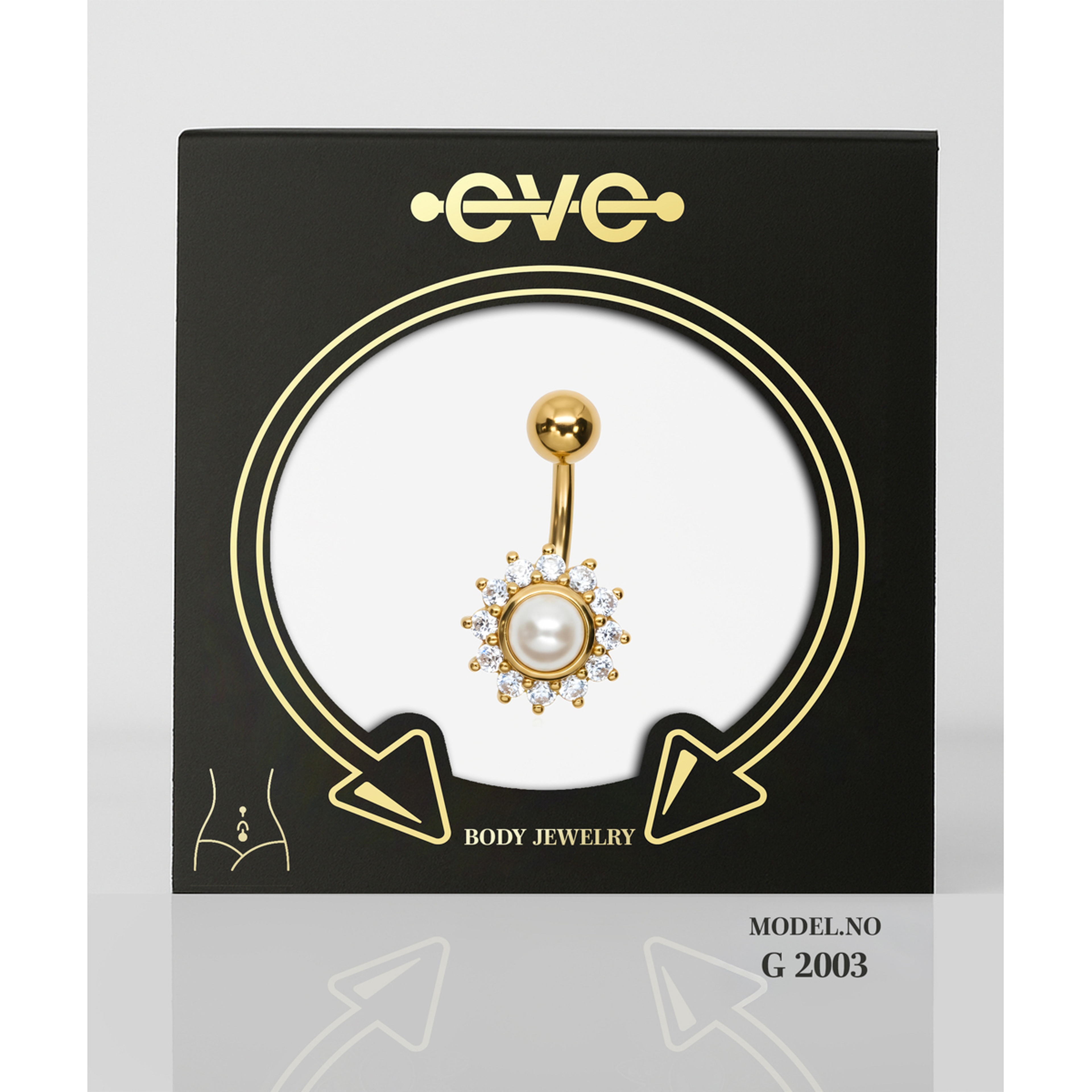 إيف حلق بيرسينغ للسرة - لؤلؤة الربيع B003