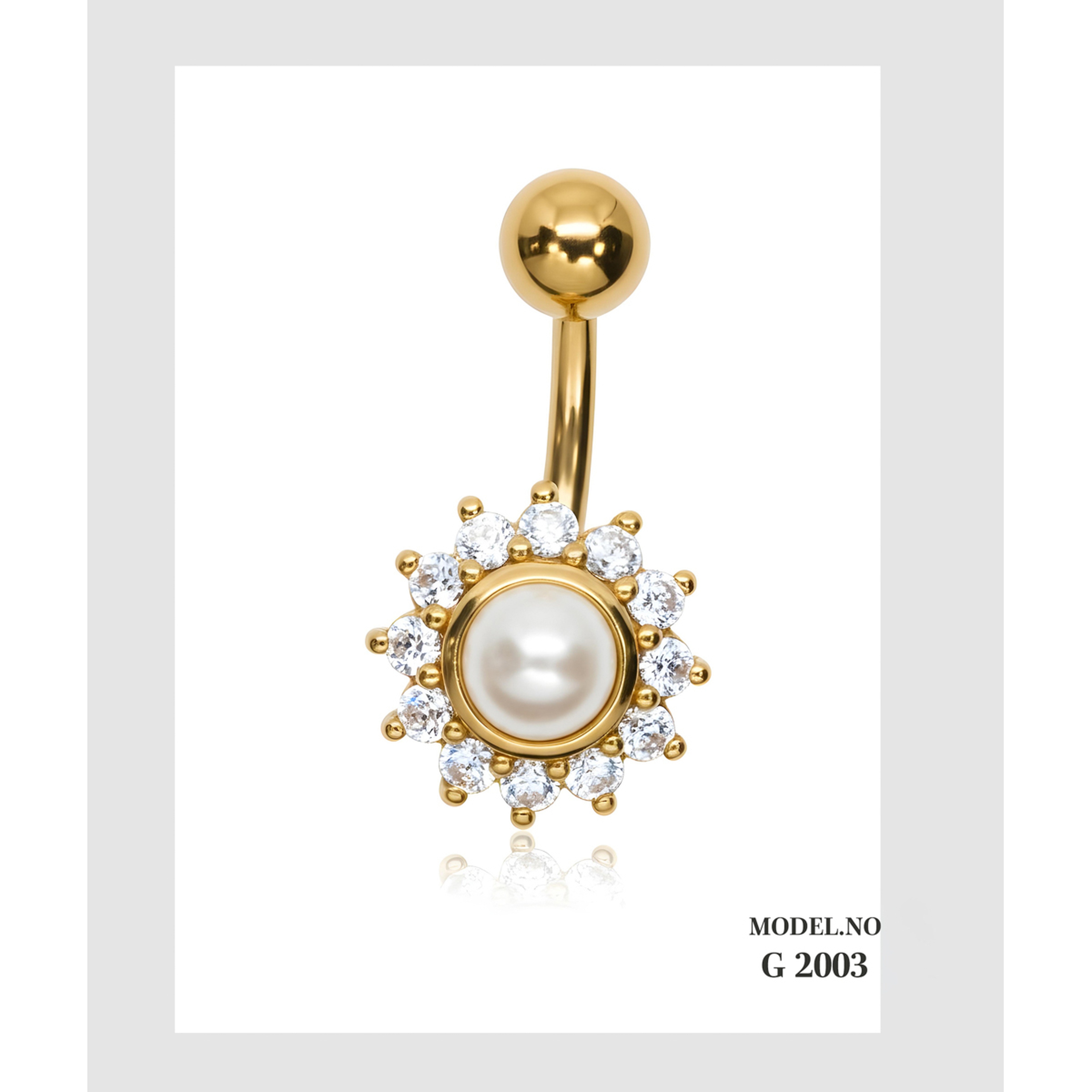 إيف حلق بيرسينغ للسرة - لؤلؤة الربيع B003