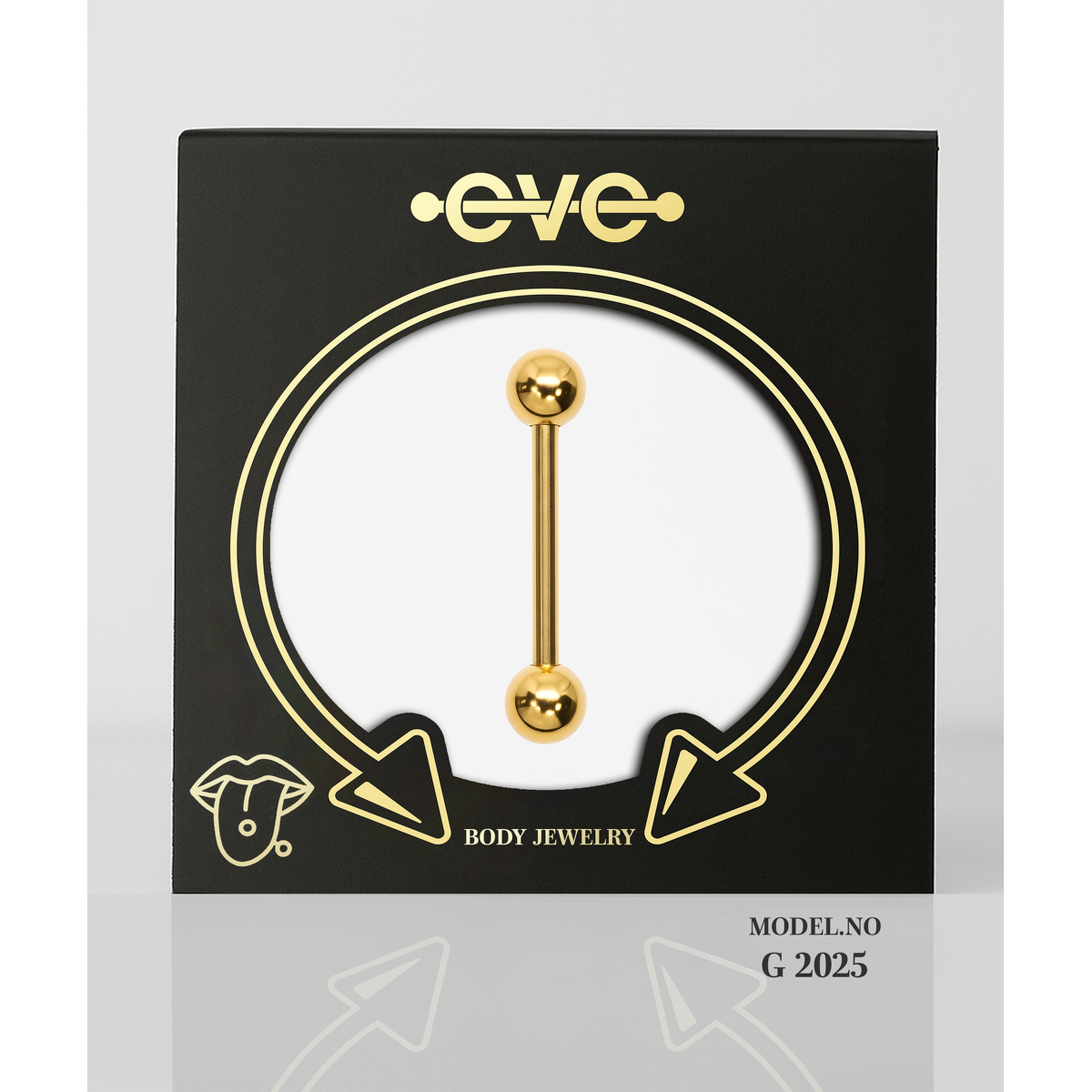 إيف حلق بيرسينغ للسرة - حجر ثنائي B025