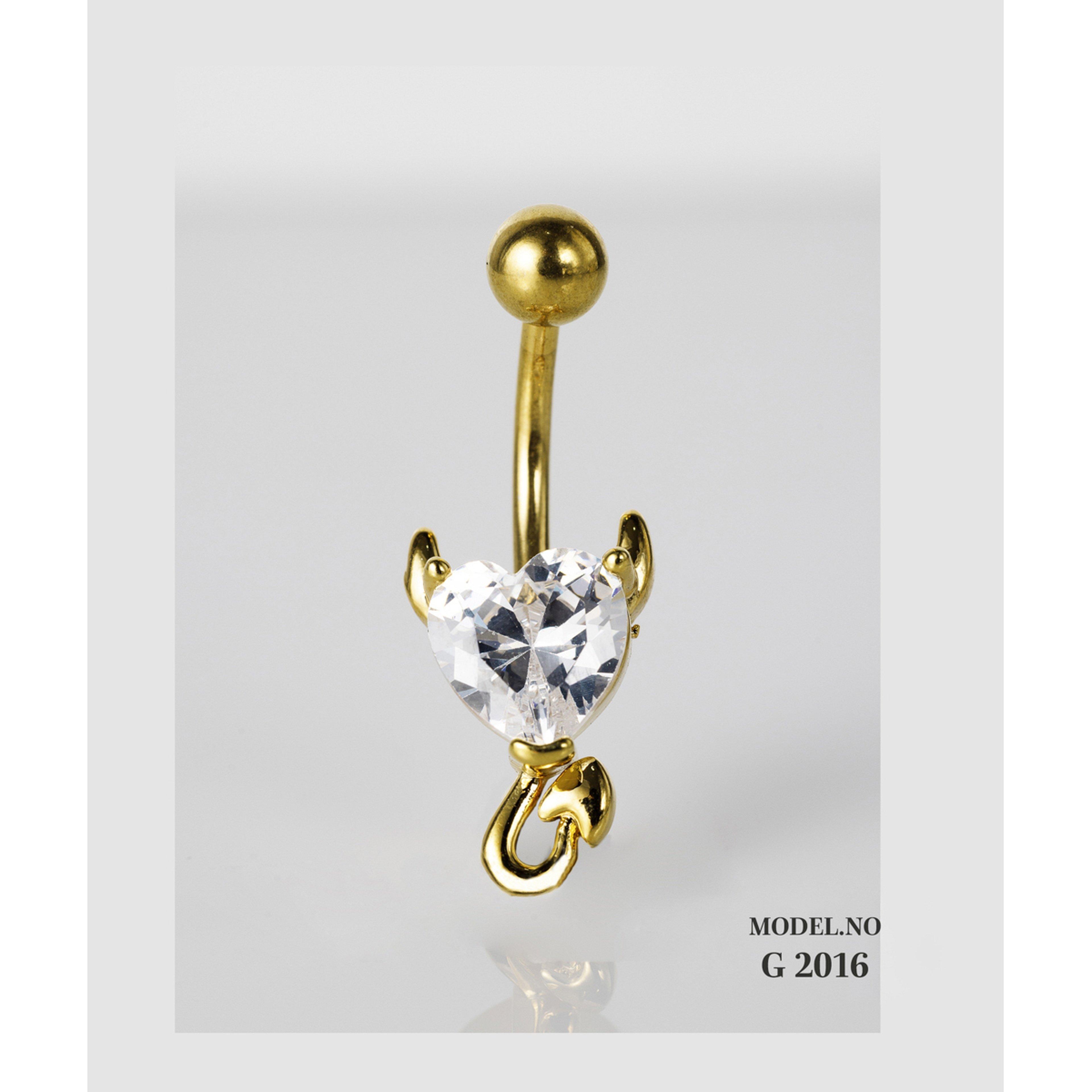 إيف حلق بيرسينغ للسرة - حجر زركون قلب B016