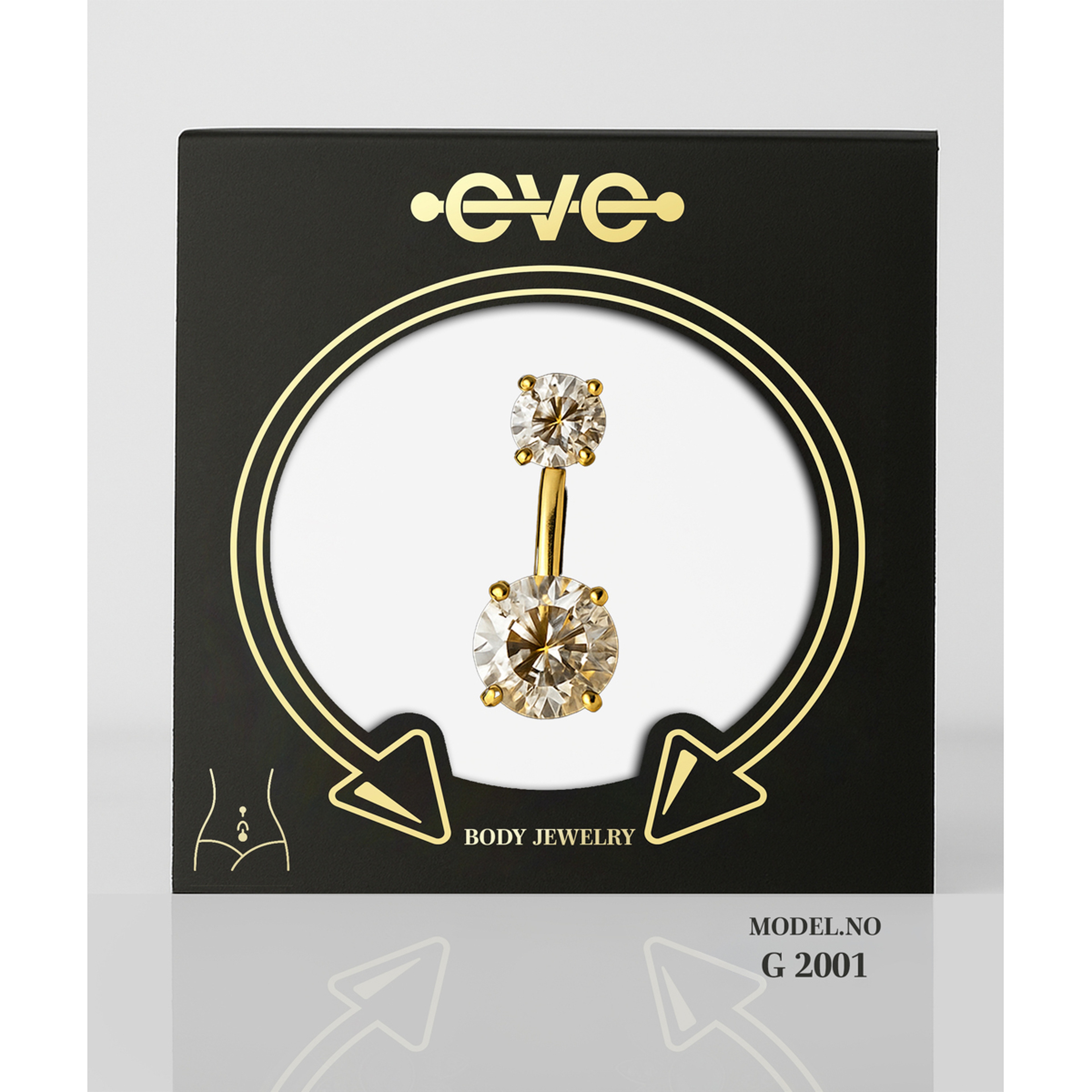 إيف حلق بيرسينغ للسرة - ثعبان ملفوف B001