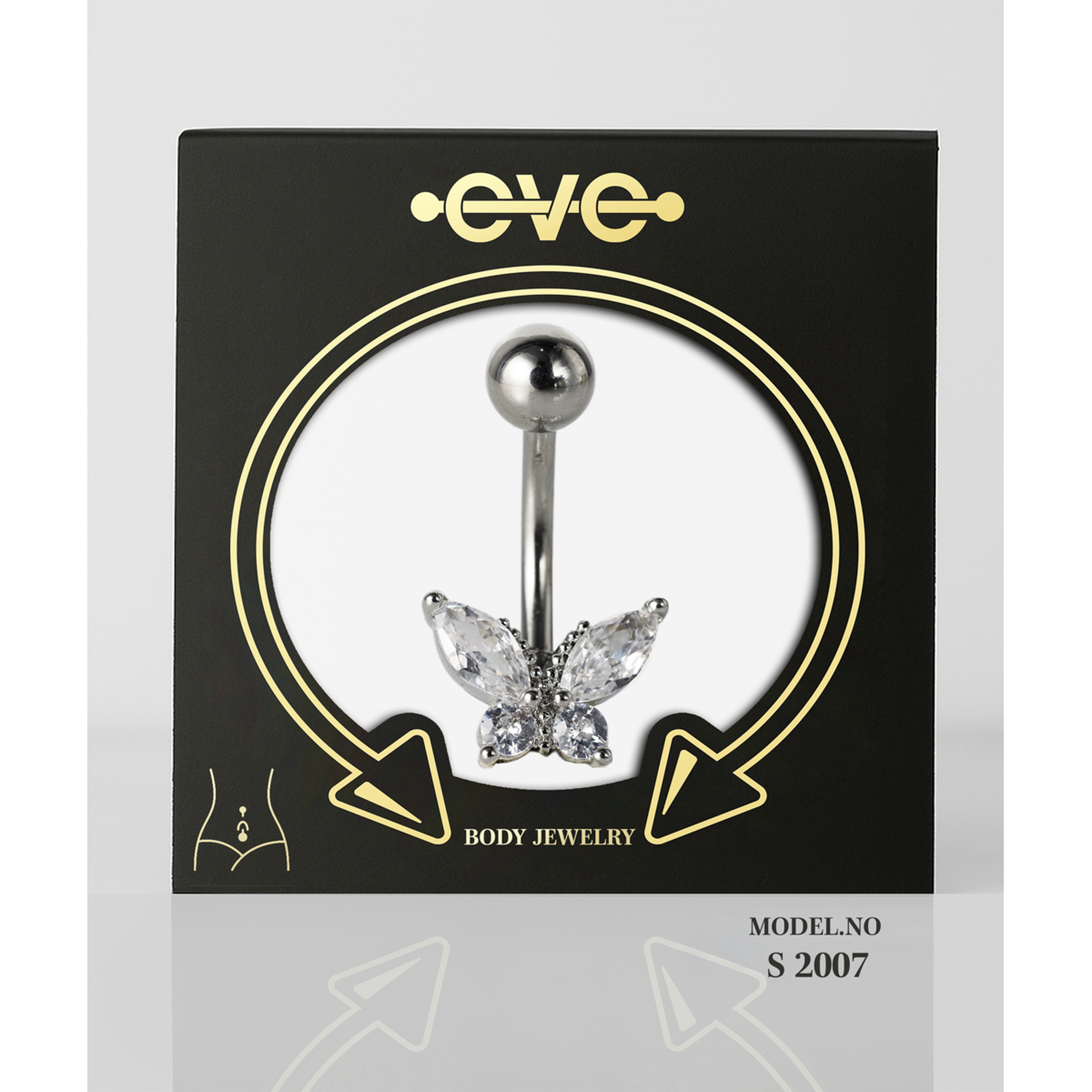 إيف حلق بيرسينغ للأذن - ذهبي حبل & كورة E006