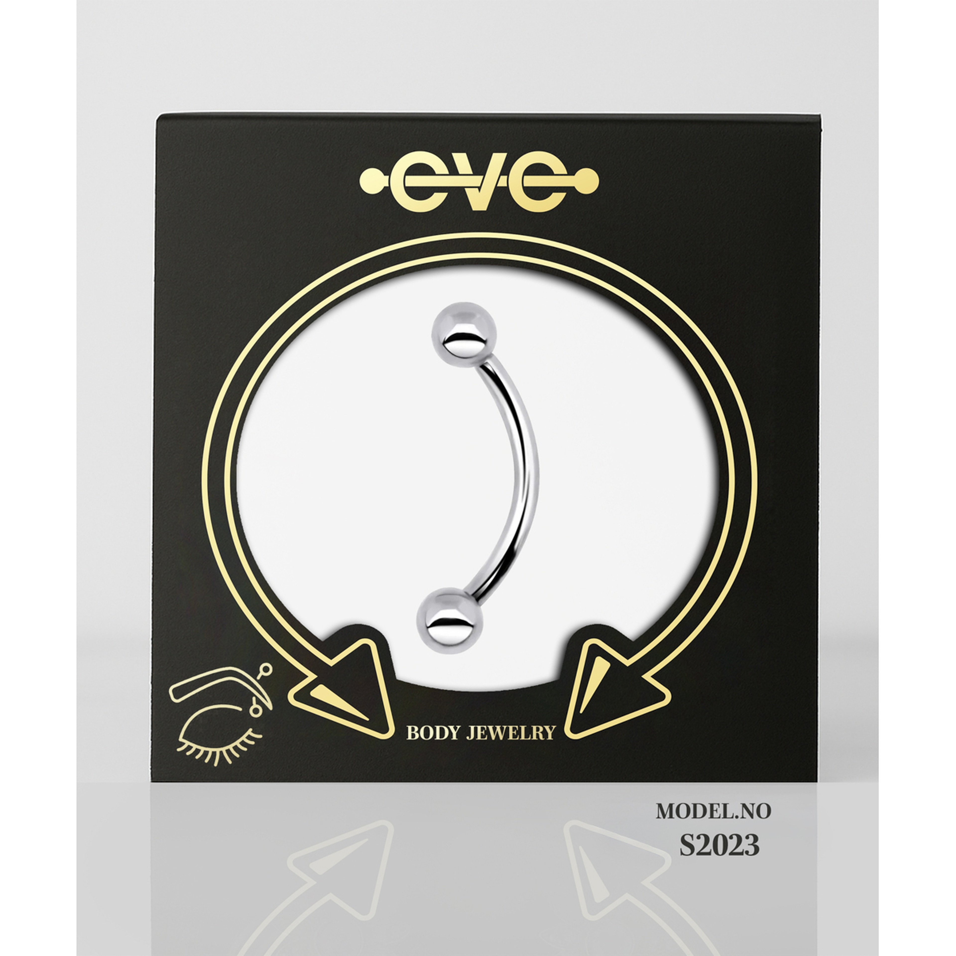 إيف حلق بيرسينغ للأذن - فضي وحيد القرن E022