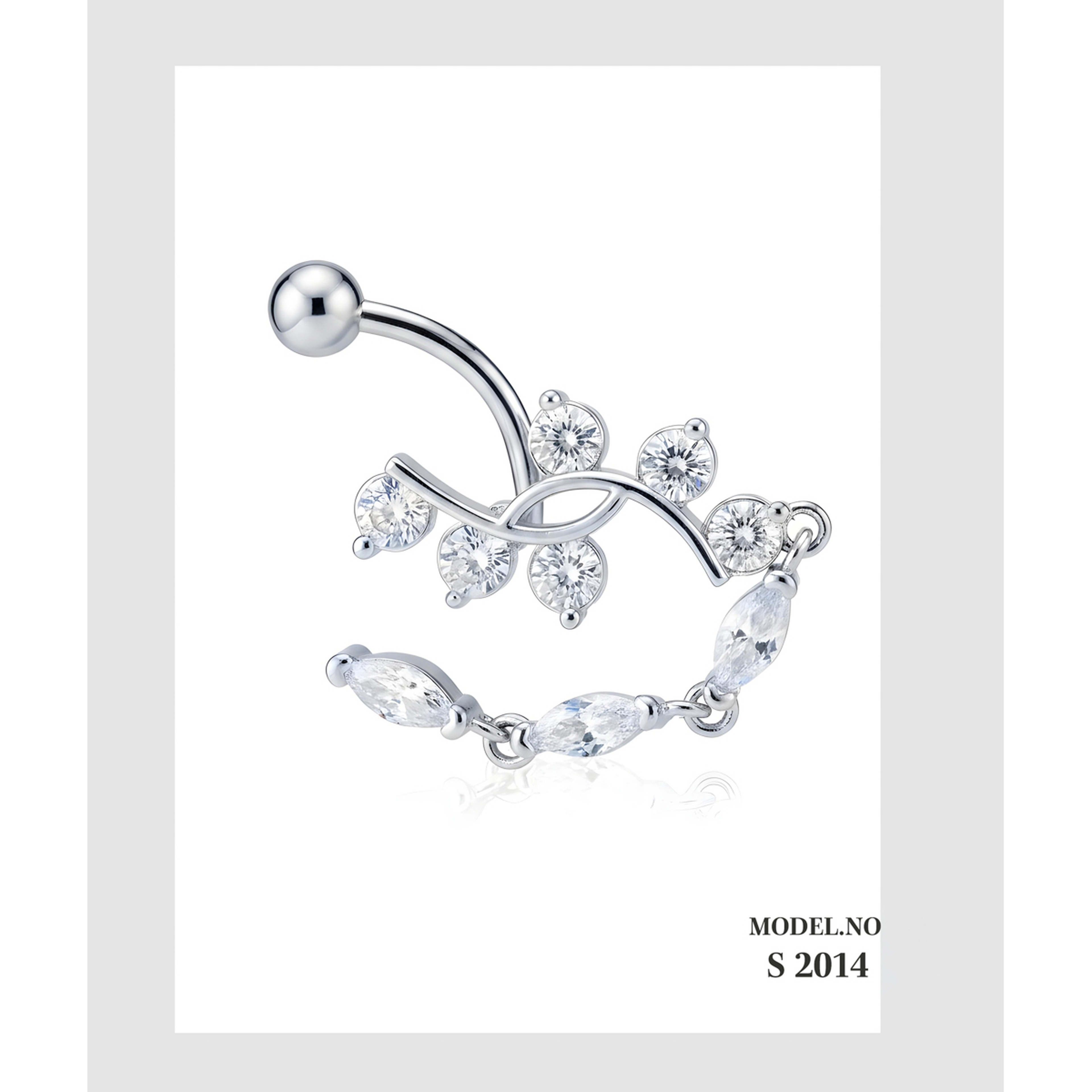 إيف حلق بيرسينغ للأذن - فضي مثلث E013