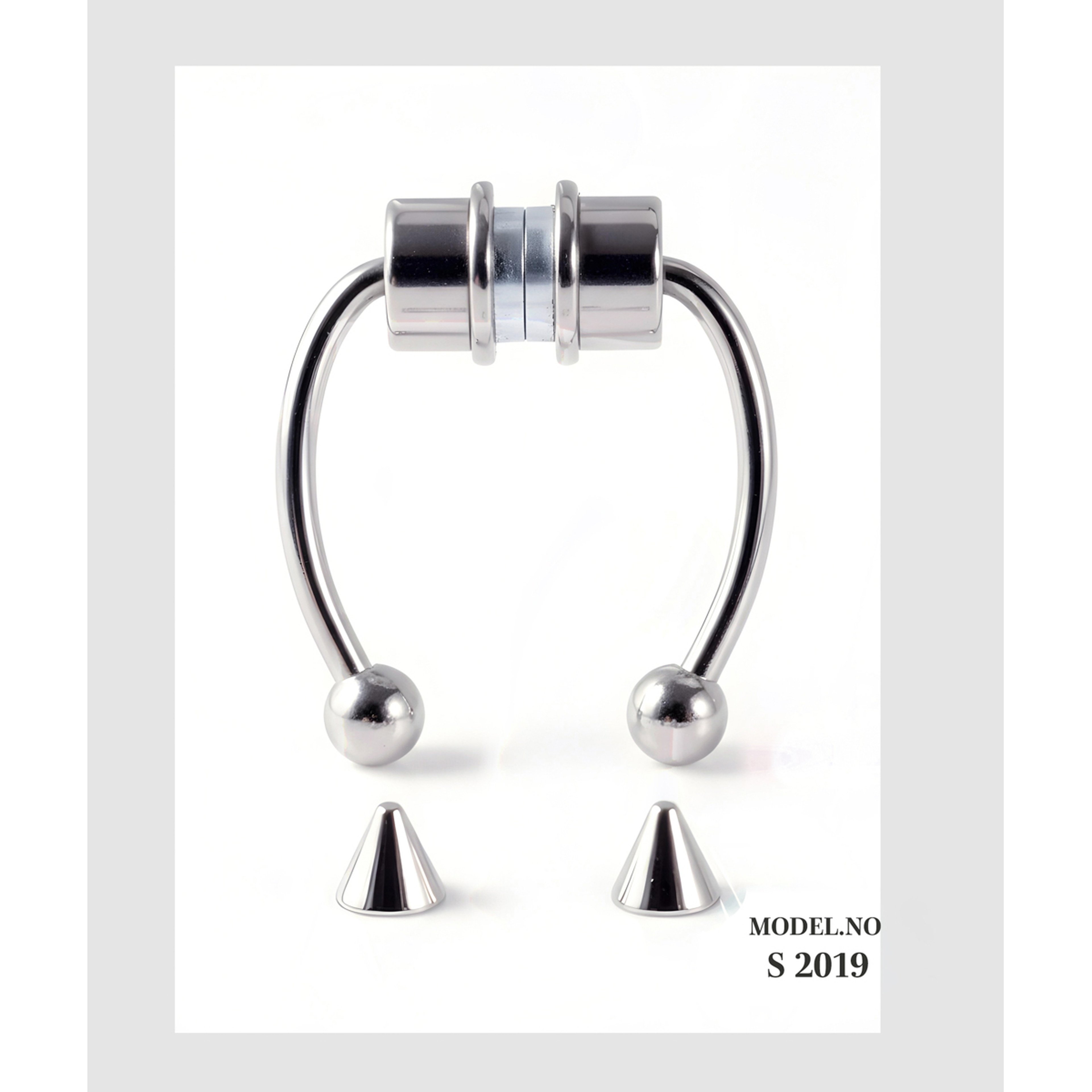 إيف حلق بيرسينغ للأذن - فضي حجر & قلب E018