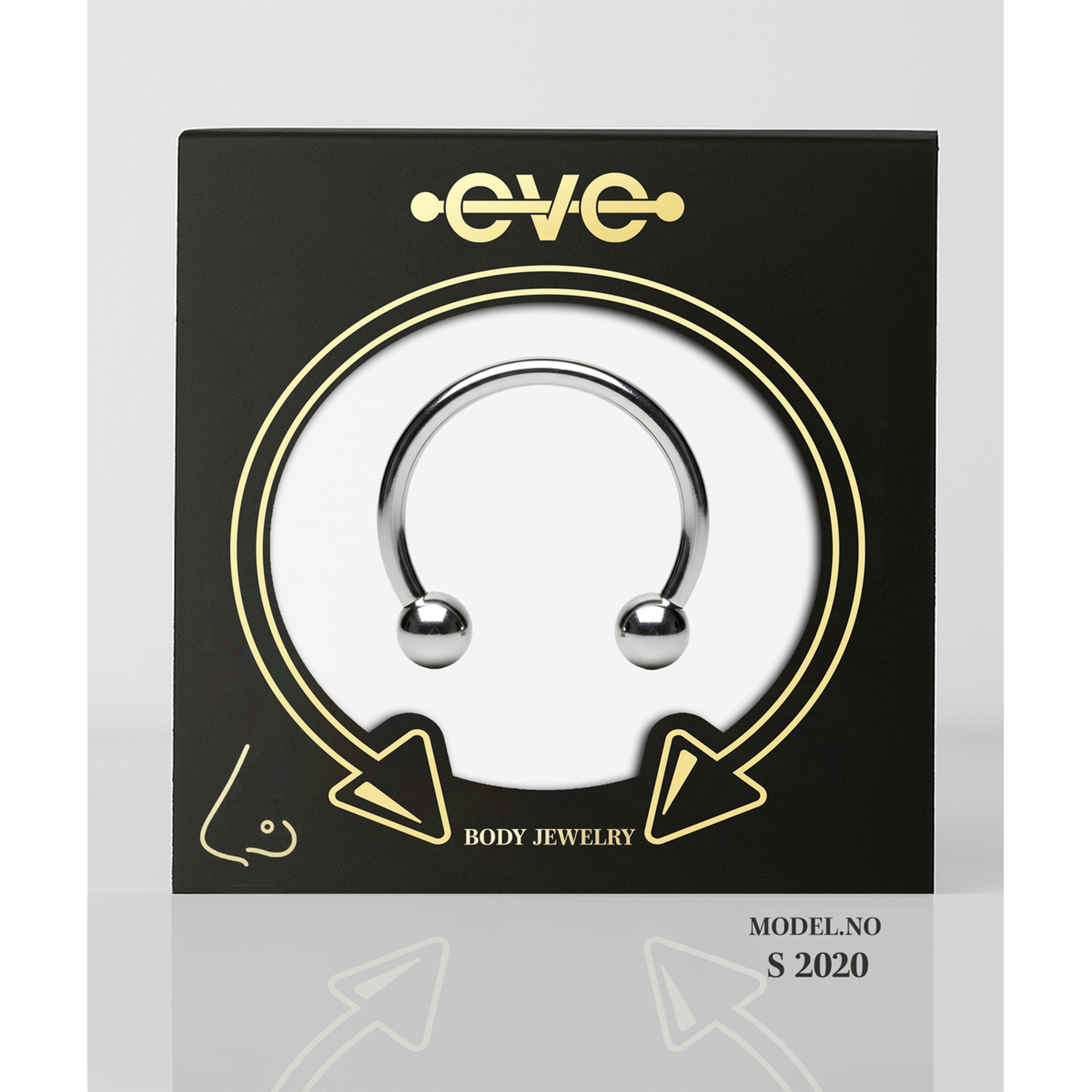 إيف حلق بيرسينغ للأذن - فضي ورقة شجر E019