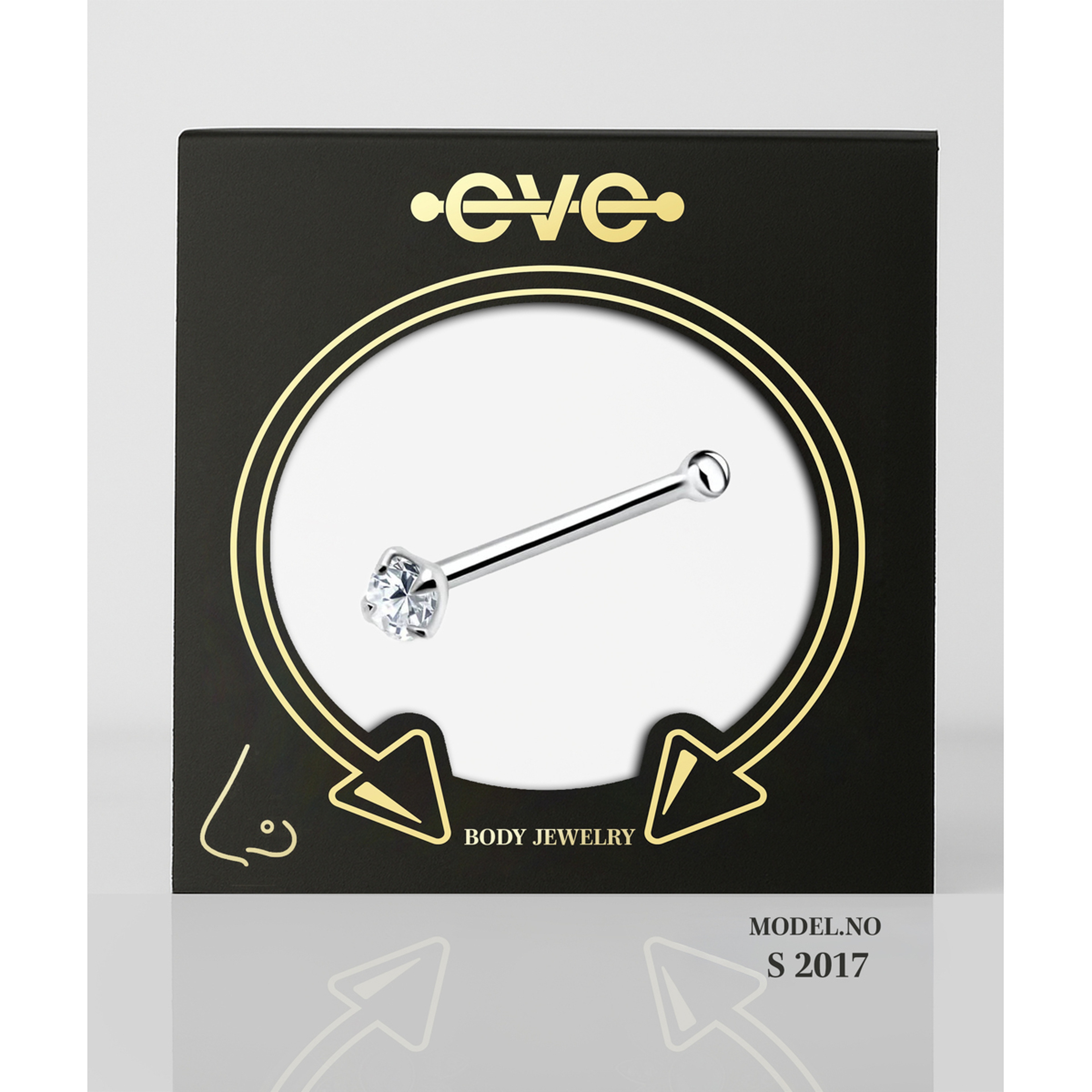 إيف حلق بيرسينغ للأذن - ذهبي قلب E016