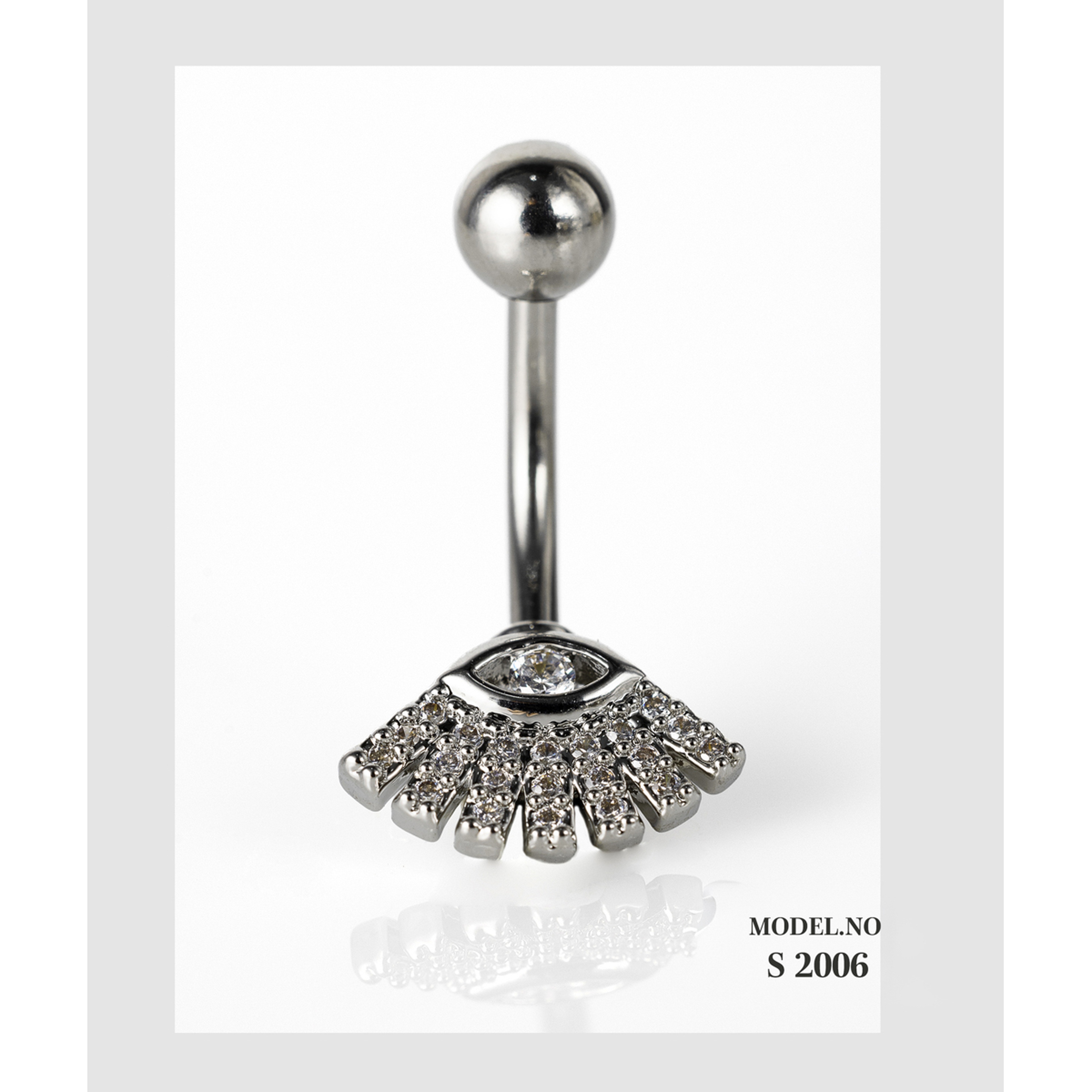 إيف حلق بيرسينغ للأذن - فضي حبل & كورة E005