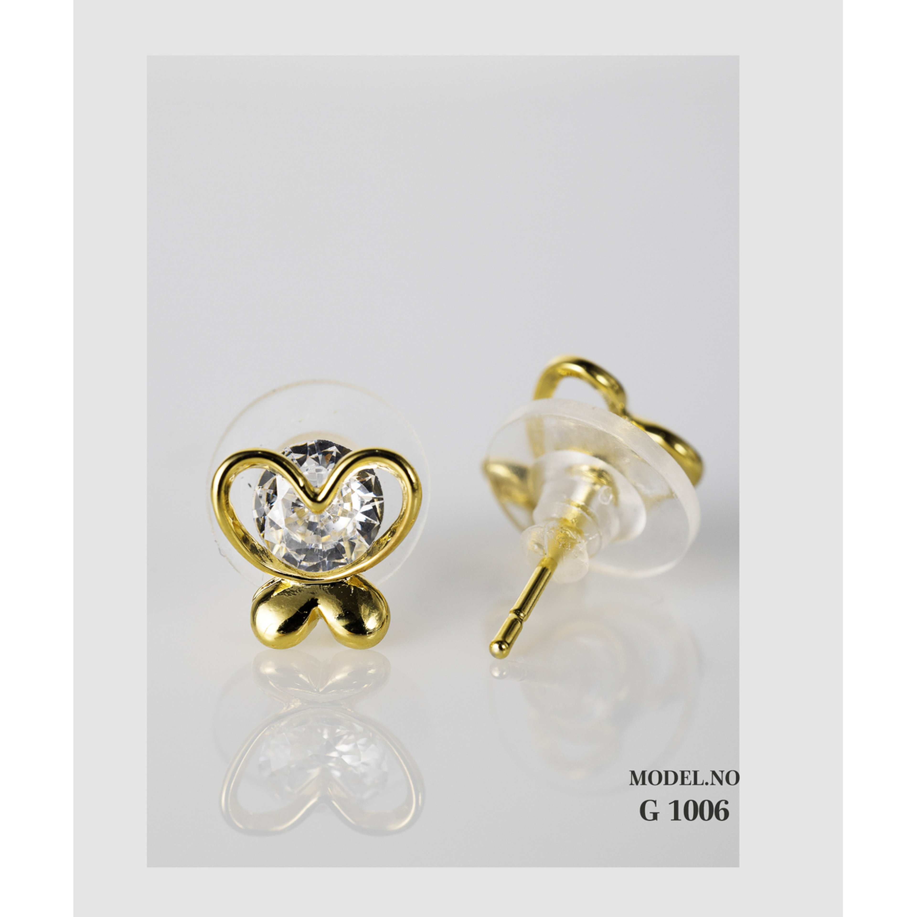 إيف حلق بيرسينغ للأذن أحادي - وردة & حجر EH02