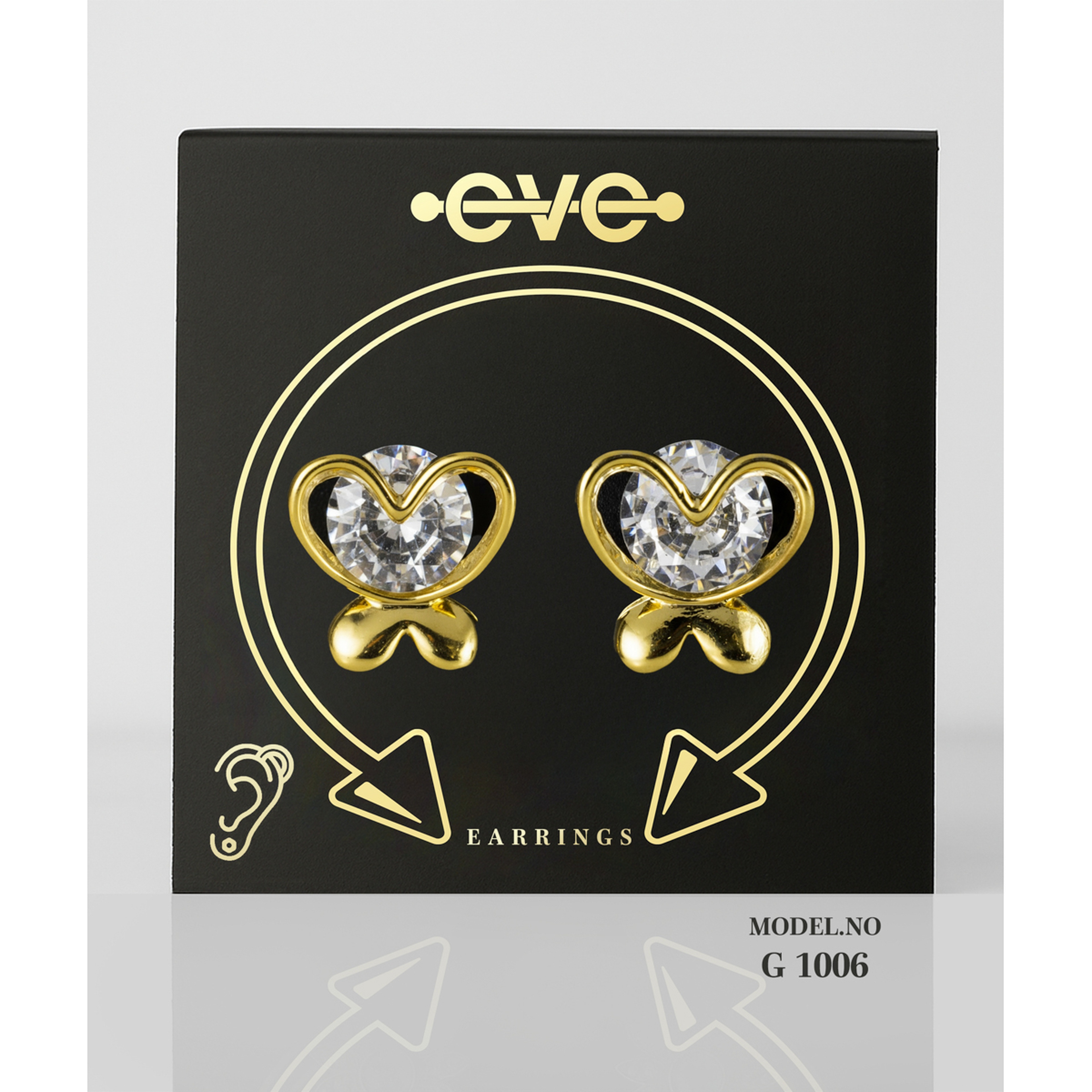 إيف حلق بيرسينغ للأذن أحادي - وردة & حجر EH02