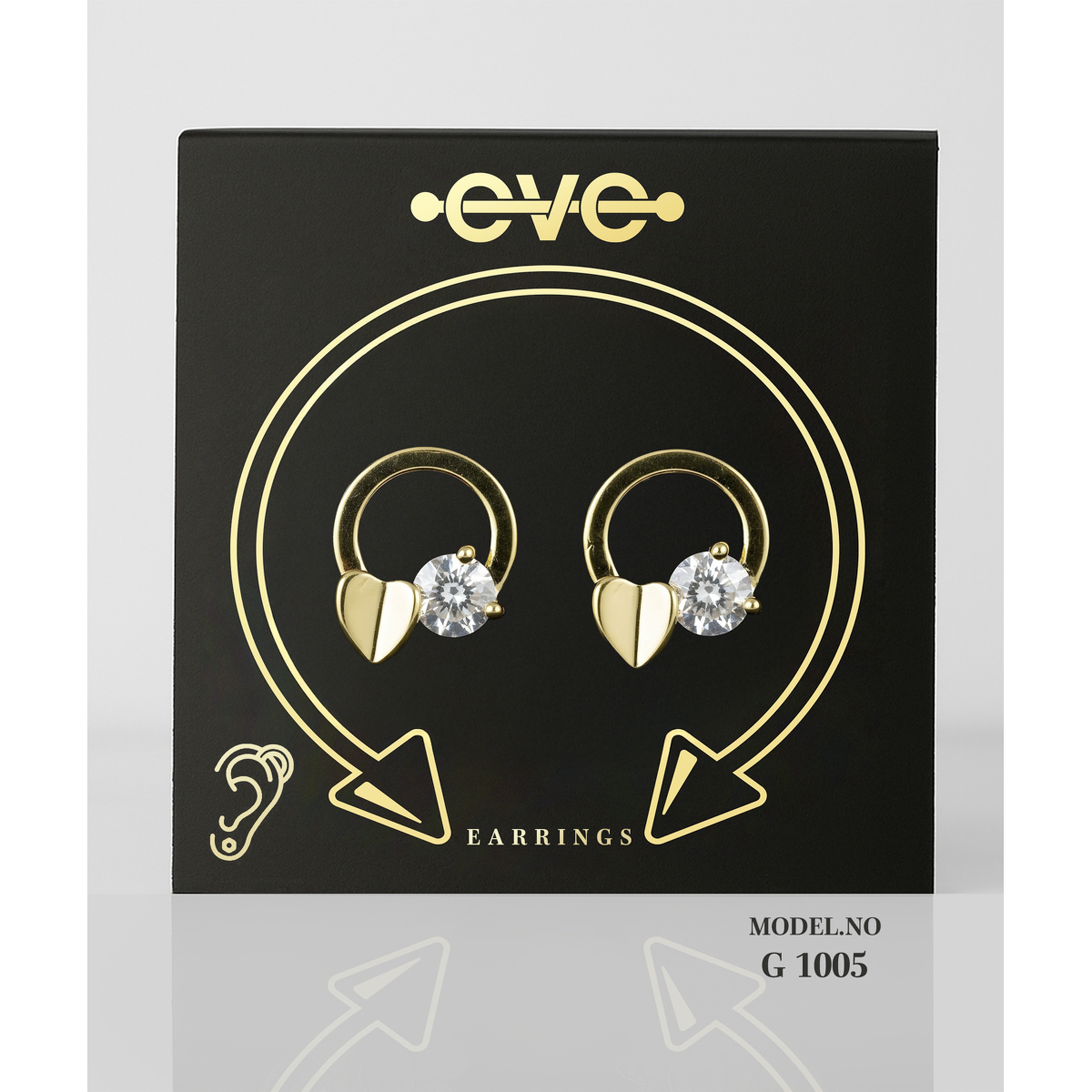 إيف حلق بيرسينغ للأذن أحادي - حجر زرقون EH01