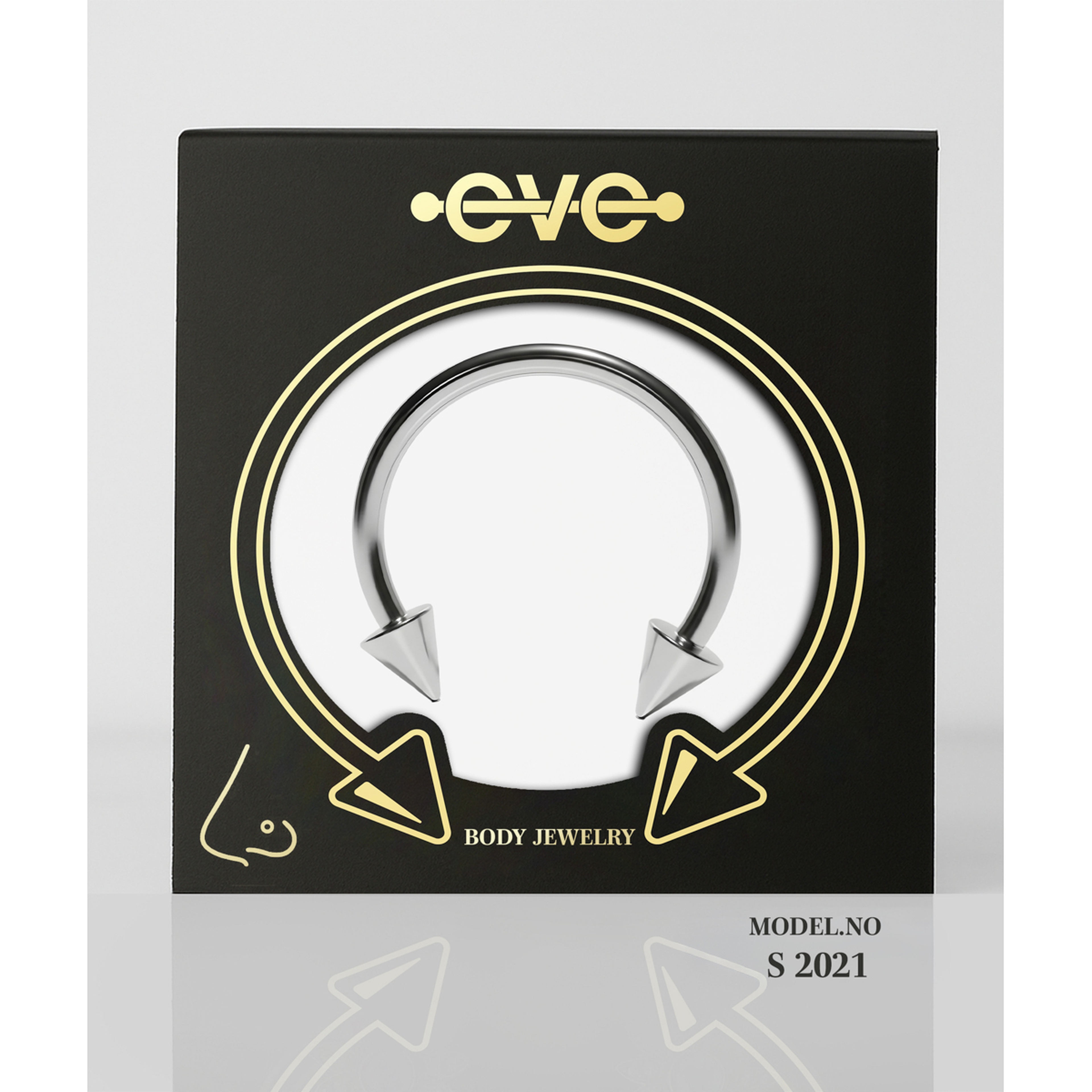 إيف حلق بيرسينغ للأذن - فضي حجر & لؤلؤة E020