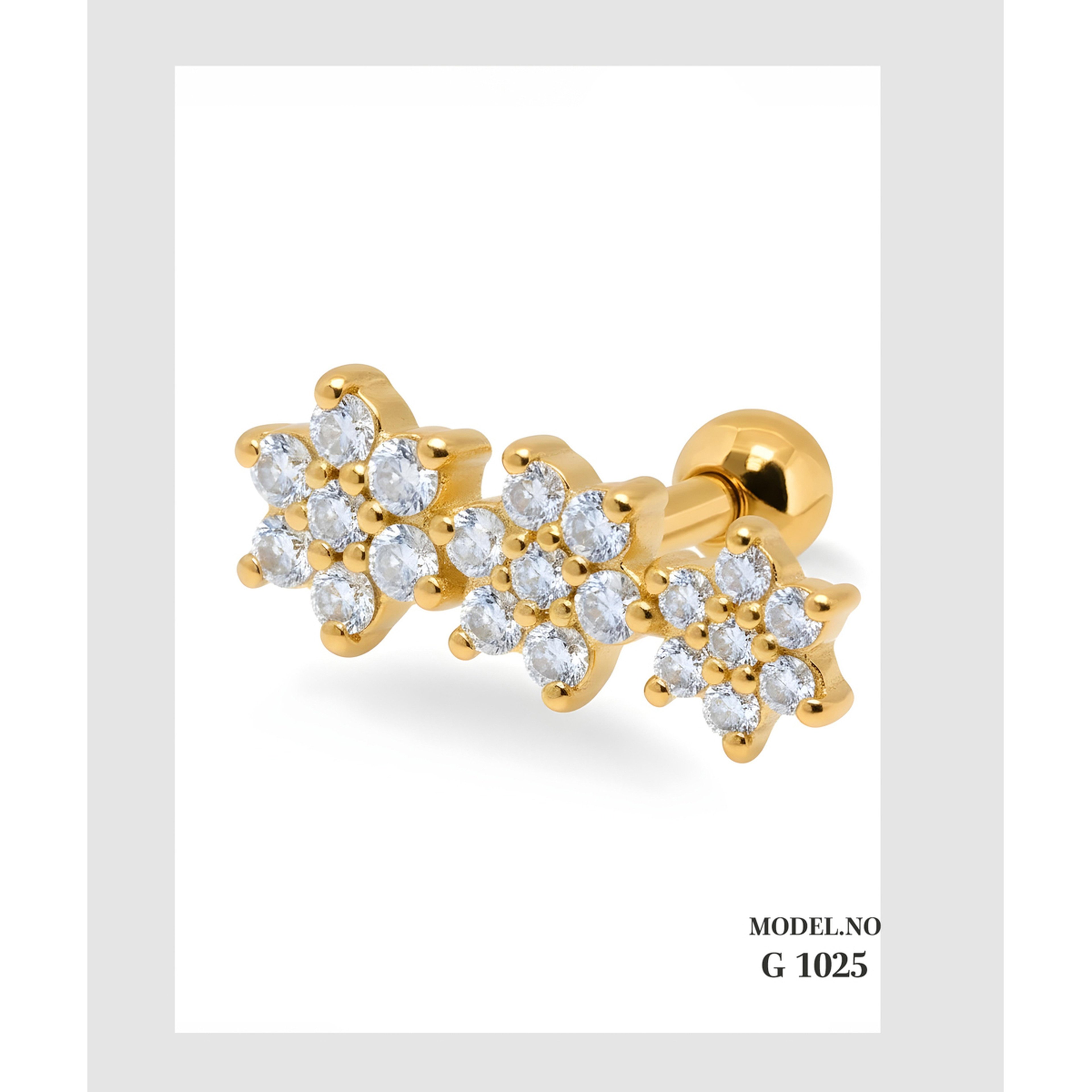 إيف حلق بيرسينغ للأذن - فضي خطاف E025