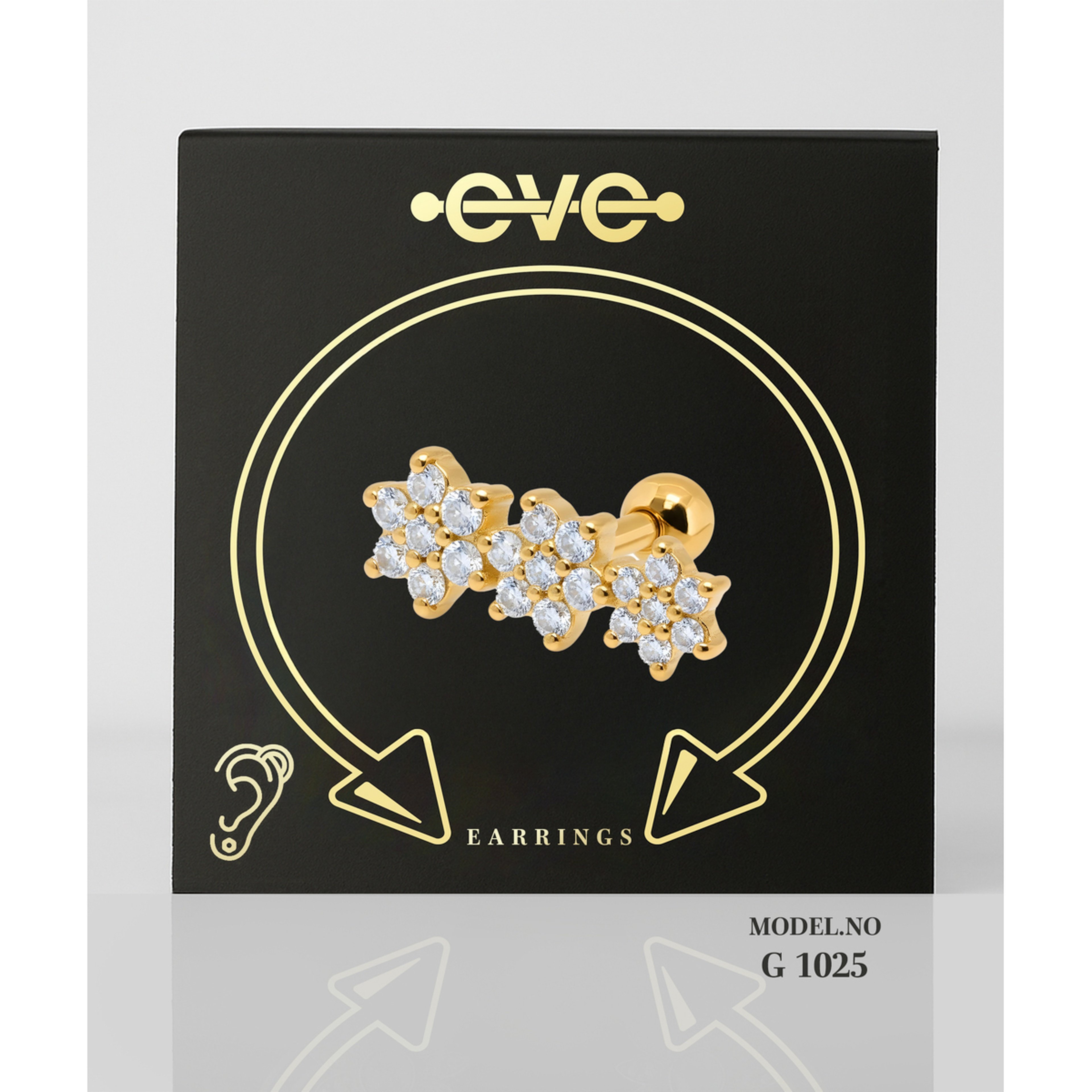 إيف حلق بيرسينغ للأذن - فضي خطاف E025