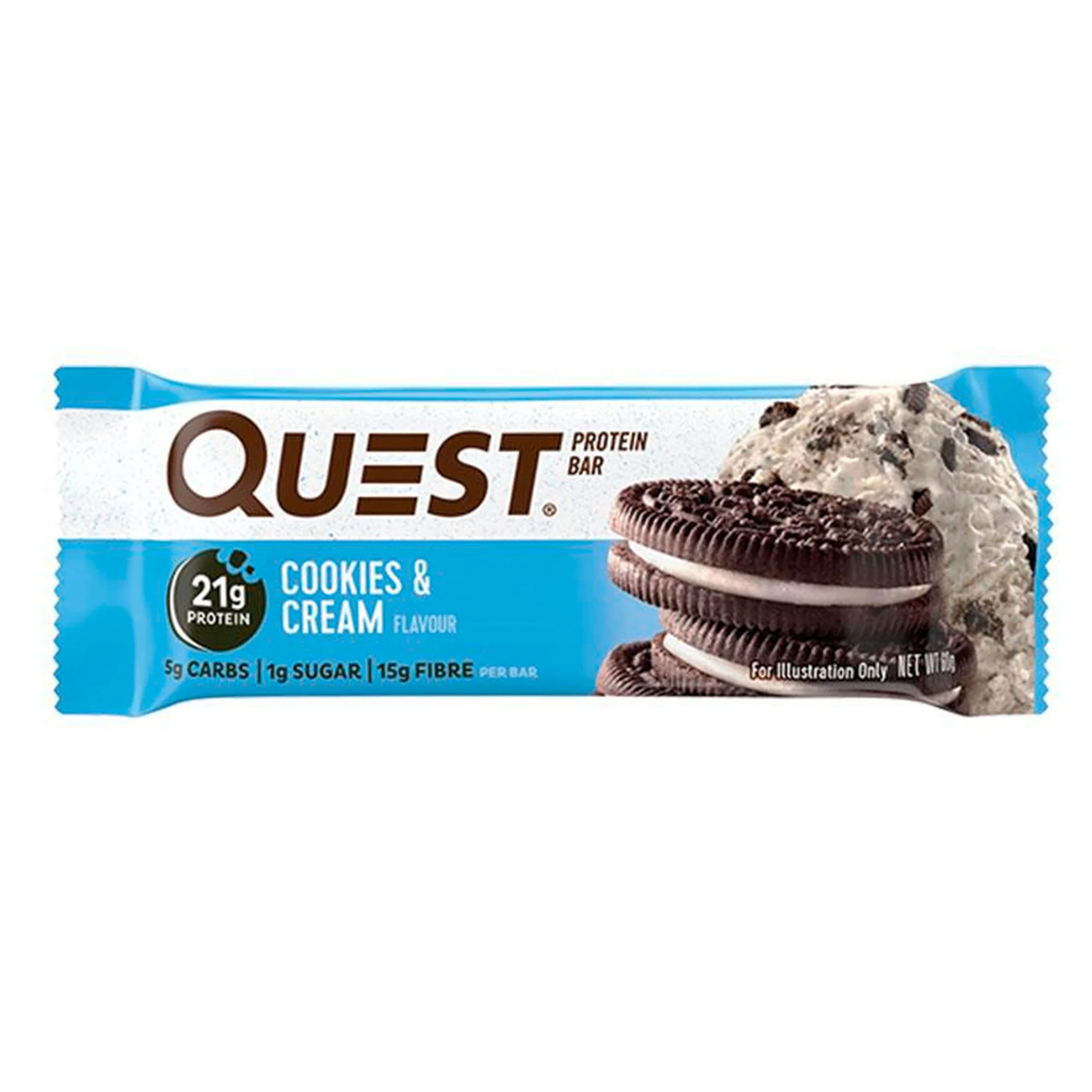 Quest Nutrition Cookies & Cream Protein Bar 60 Gm