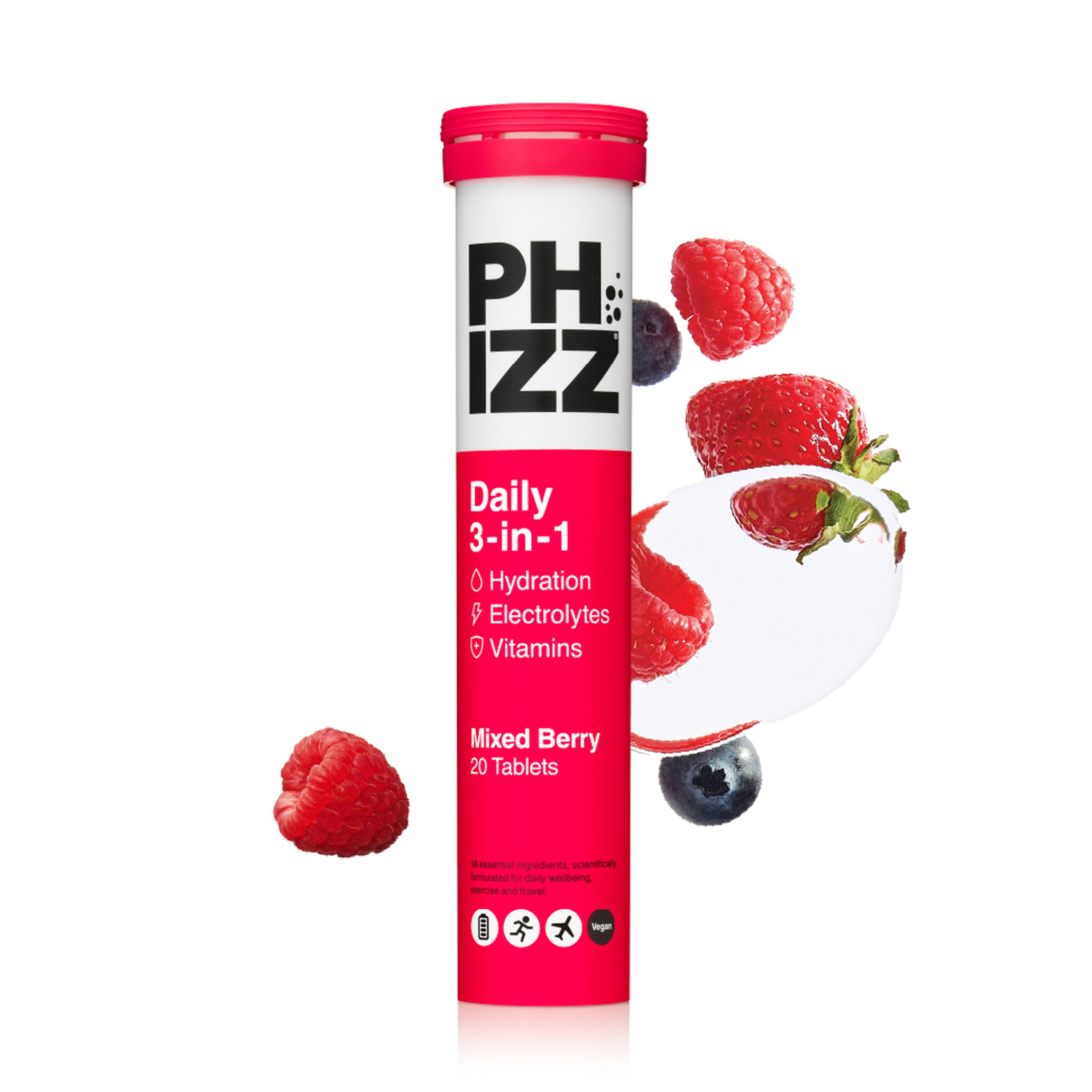 Phizz 3 In 1 Mixed Berry 20 Eff Tab