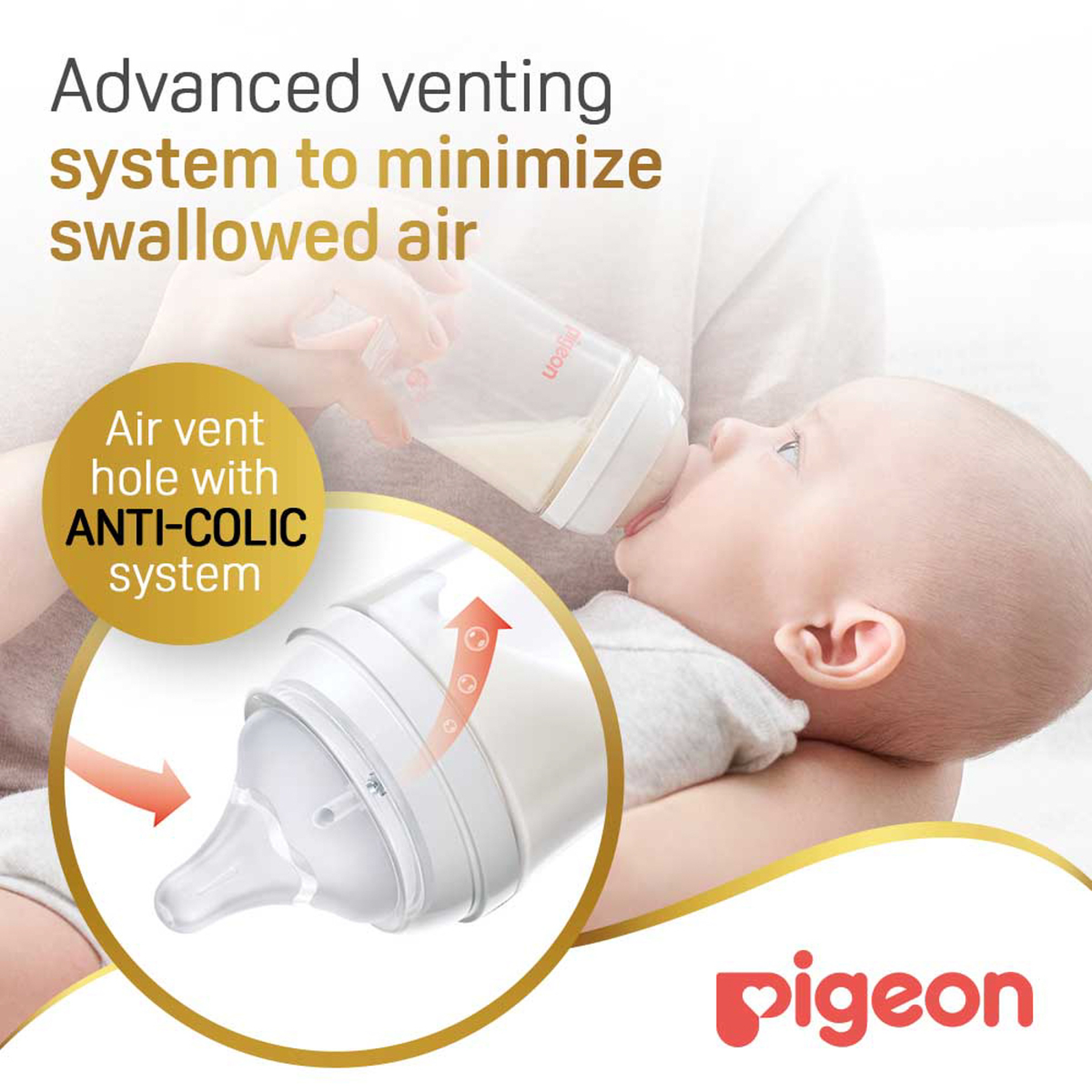 Pigeon Softouch Wide Neck Nursing Bottle Plastic